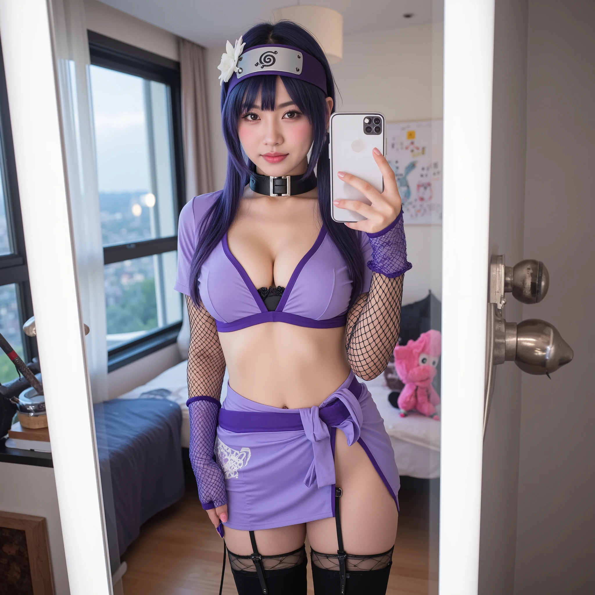 masterpiece,best quality, 1 girl,Sexy,White-dissolved skin,Eyeshadow,Squatting on the ground,(Full thighs),long purple hair,无比Huge breasts,Huge breasts,?????? protrusion,One-strap open-toe high heels,Stiletto high heels,Thong, White bikini, Perfect body