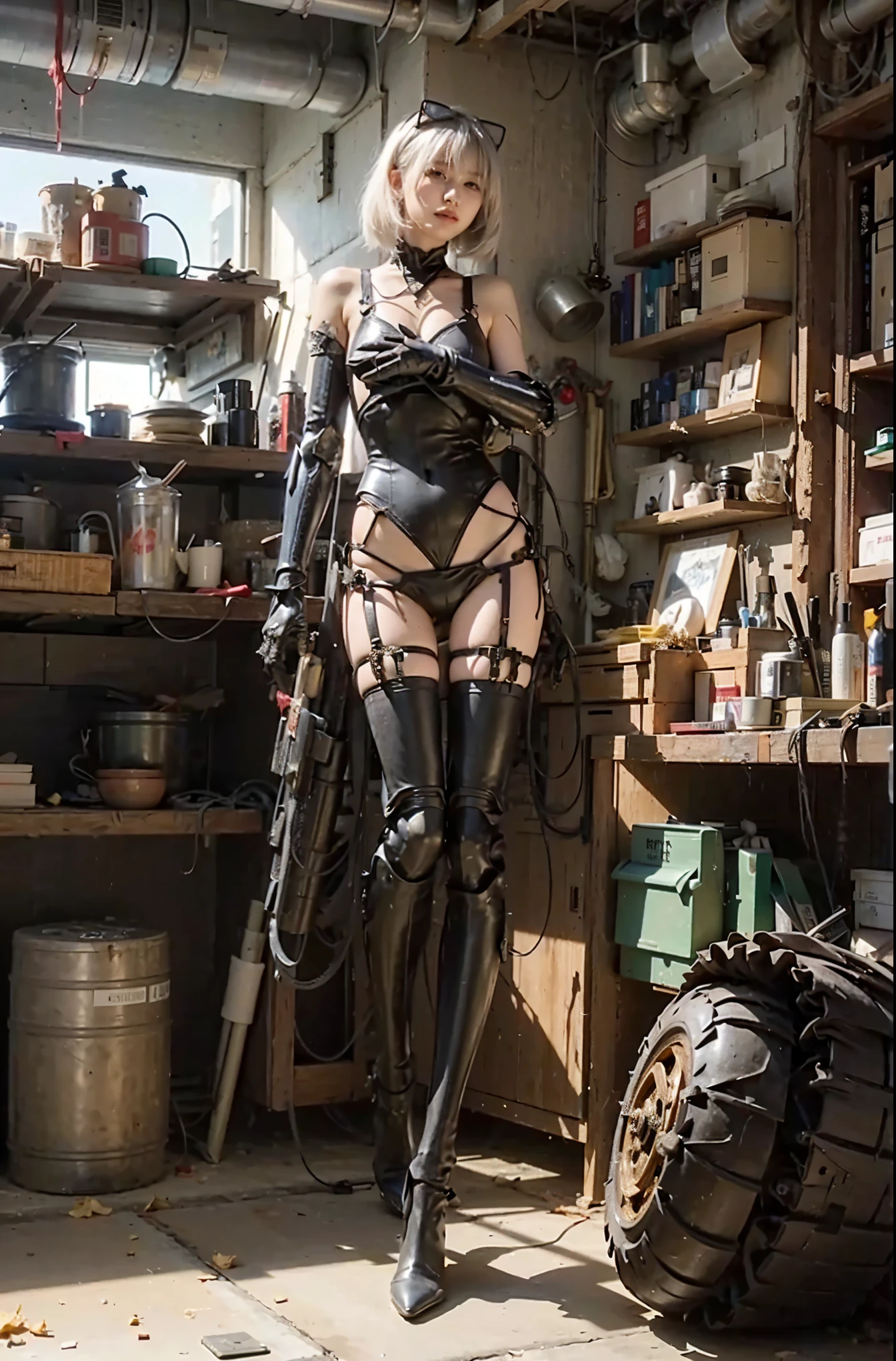 (Completely live action:1.37), (Amazingly realistic textures:1.37), (masterpiece, best quality:1.2), (8k uhd, 16k, 32k, ultra high res), amazingly realistic skin, amazingly realistic photo, superrealism, (photorealistic:1.37), (RAW photo), ultimately realistic, (ultimately realistic all details), (ultimately realistic all textures), super realistic lighting, super realistic shadow, (japanese girl:1.5), ((young face)), smiling, happy, super realistic face, ultimately realistic skin, ultimately realistic eyes, (mascara:1.35)ultimately realistic background, ultimately realistic detail up, kkw-ph1, (Canon EOS R6, 85mm, 1/200s, f/5.6, ISO 1600), (tattoo), (knight armor:1.37), (sel-frame glasses), (blue eyes:1.2), (silver hair:1.3),