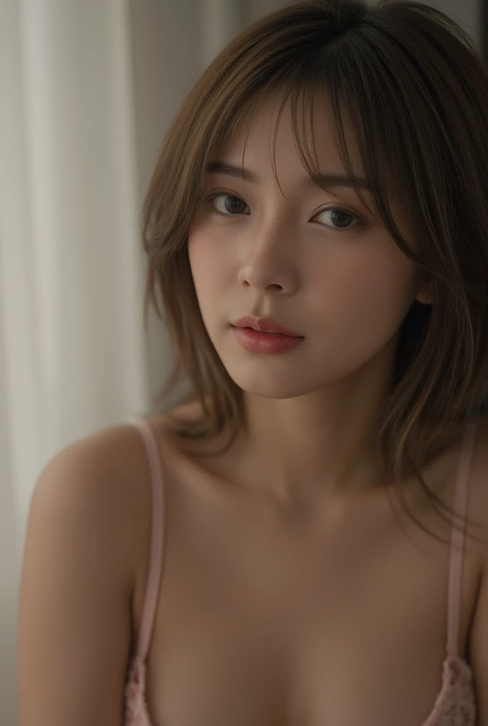 8K, Ultra-high resolution, Highest quality, masterpiece, 三分割法によるphotograph,Surreal, photograph, 1 Girl, (16 years old:1.3), pretty girl, Cute face, Beautiful eyes in every detail, 細かくdetailedに,masterpiece,One Girl:1.2, Japan Female Announcer, close up,Bob with bangs,wiping tears,Sports Bra,Bra Top,Looking at the audience、beauty,Long neck、(((Ideal body type))),A cup small breasts :2,、Portraiture:2、Perfect Anatomy、鮮明なdetailed、detailed、Surreal、Light and shadow,Strong light