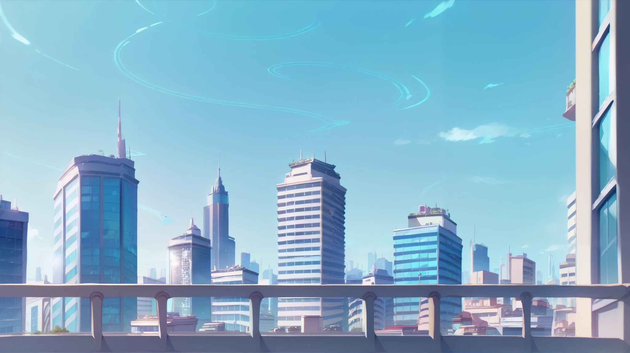 Background, just background, no person, city, beautiful blue sky, outside