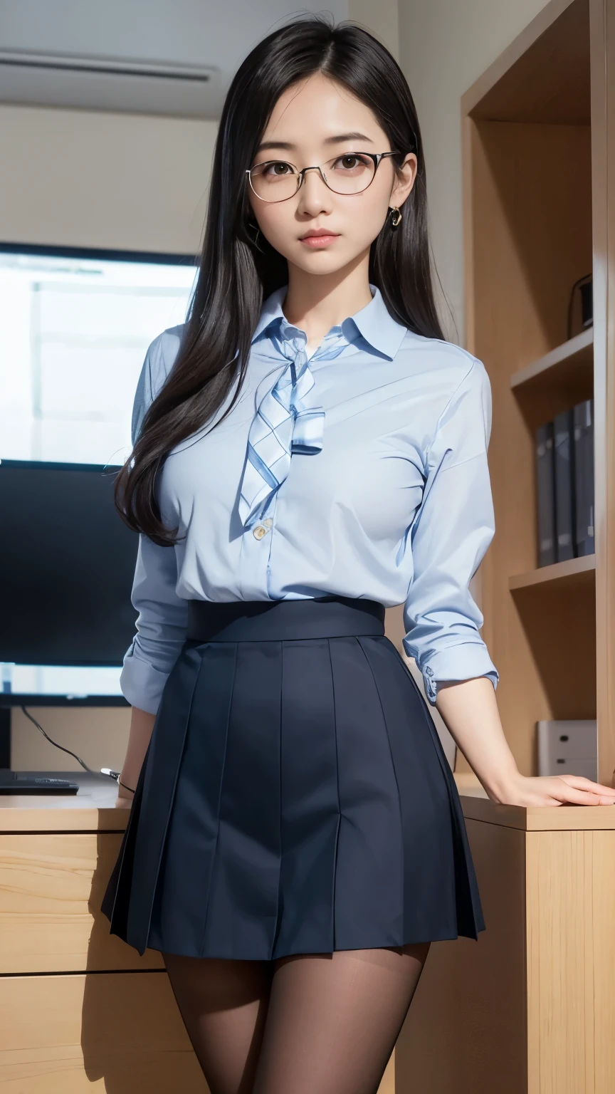  (8K, best quality, masterpiece:1.2), (realistic, photo-realistic:1.37), (high color saturation:1.0),  (highly detailed skin), (highest quality:1.0), (ultra high resolution:1.0) ,(realistic:1.0), (Super detailed:1.0), (8K, Raw photo:1.1)、random pose, smiling, natural breast, perfect lighting, 3girls, (mysterious), clear and detailed, ((Cabin Crew, blue flight attendant_uniform)), beige pantyhose, (aircraft, aircraft seats), cute face, sitting seat,  