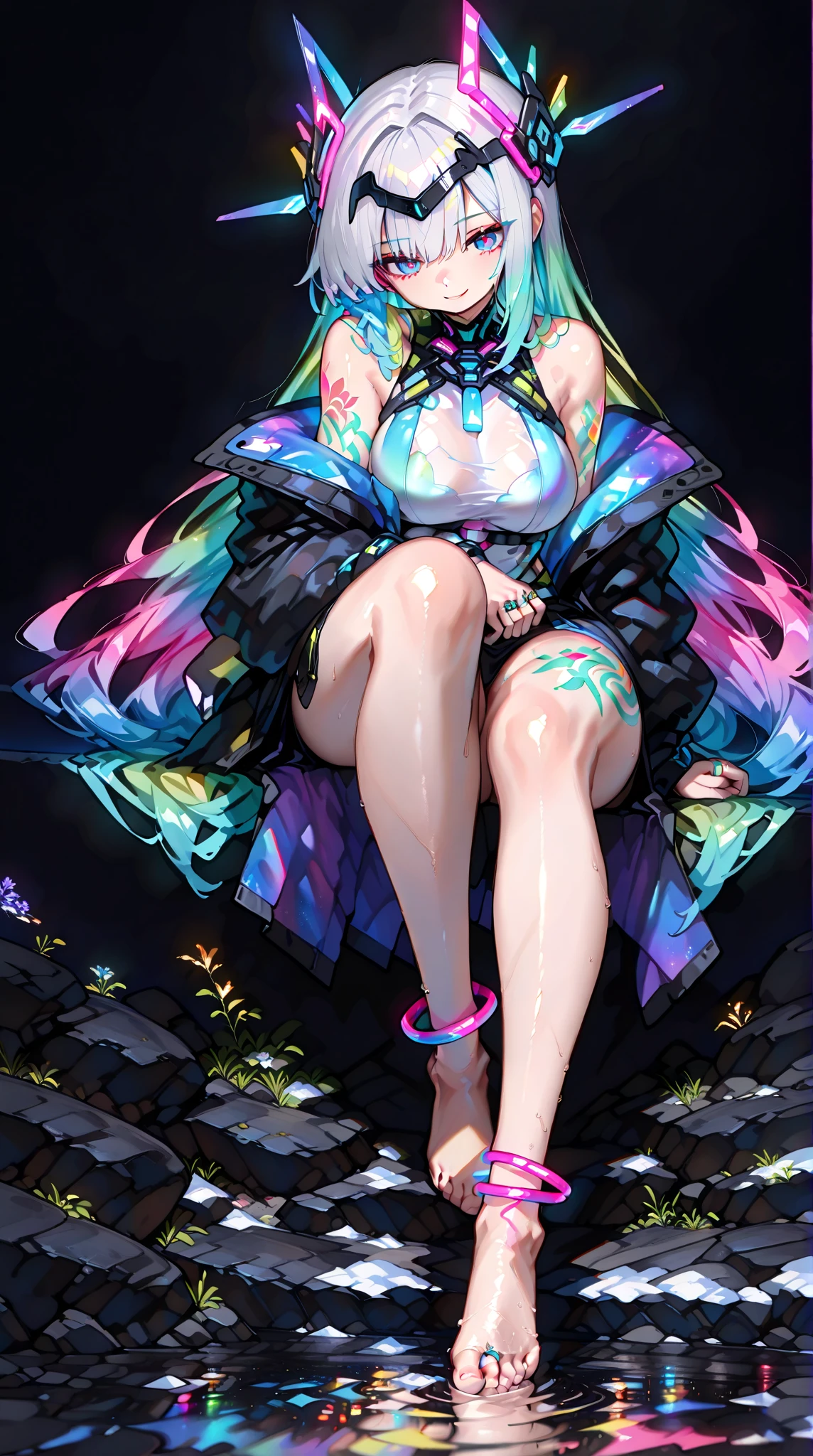 (best quality, high resolution: 1.2), ultra detailed, photorealistic: 1.37, sexy milf purple hair, provocative ahegao look, radiant beauty, curvy figure, seductive confidence, sensual expression, black lace lingerie, soft lighting, passionate atmosphere, vivid colors, subtle seduction, tempting pose, smooth skin, enthusiastic curves, seductive charm, provocative charm, eye-catching long purple hair, masterpiece: 1.2