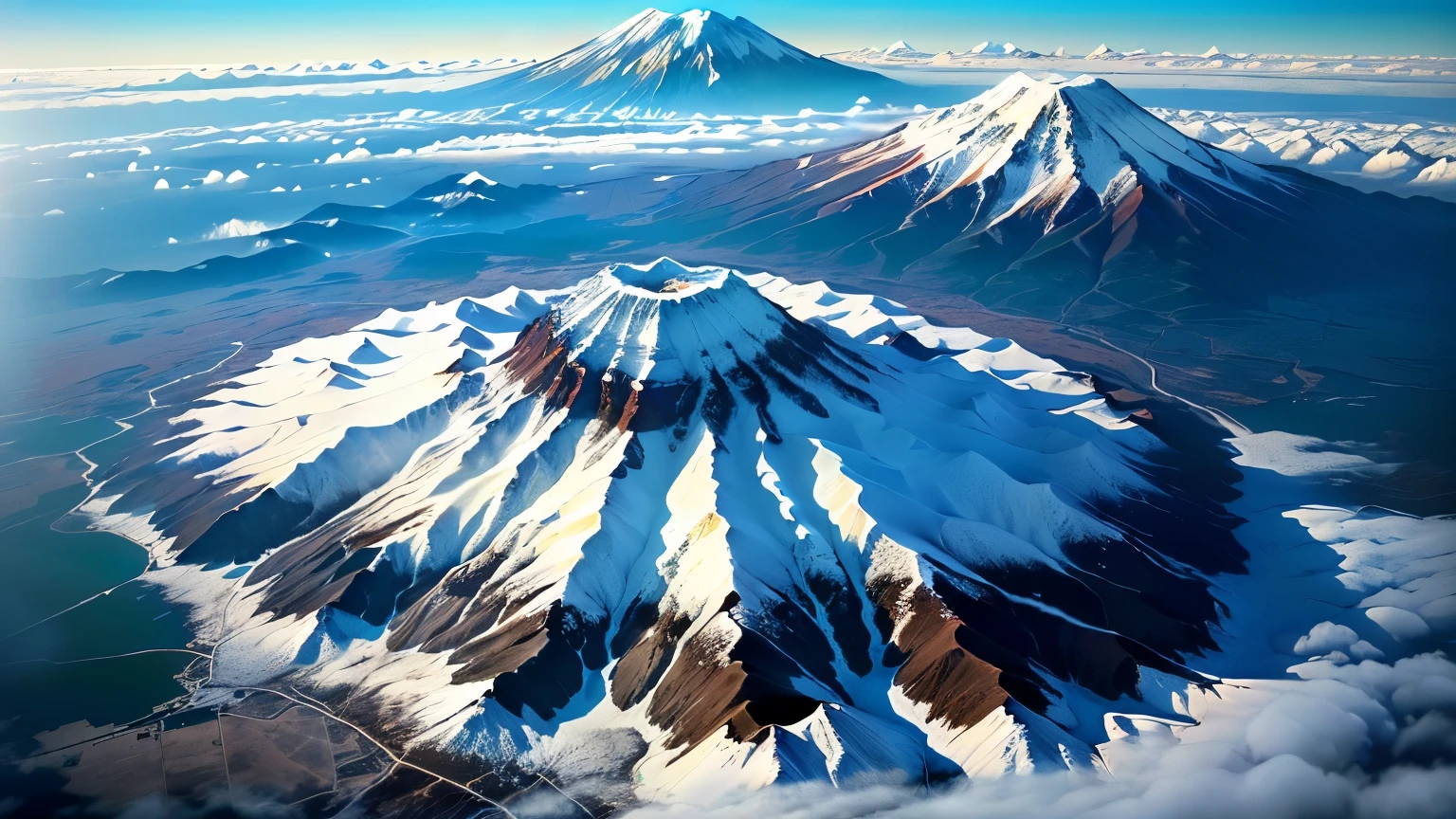  Snow Above 、 Clouds Below , mount Fuji,  m . Fuji, Japanese Mountains, Fuji choko,  mountain aerial view , mount Fuji in the background, snowy mountains and ice , mount Fuji on the background, mount Fuji background,  Aerial view ,  taken in the early 2020s , Big Mountain