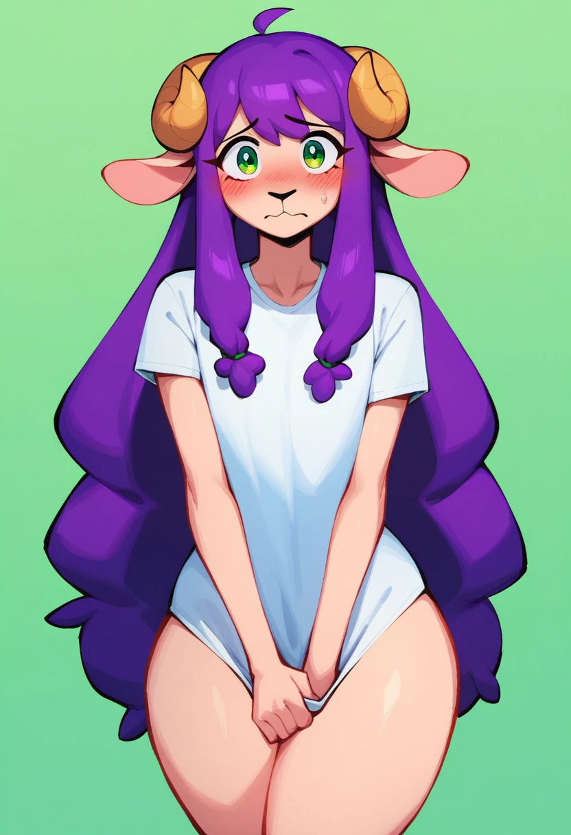 Solo, Norimaki Arale, Purple Hair, Round Lens, Sexy Body, low length，small_body, little_girl, little_child, midget, Very flat chest，Small Ass，Full body image, Perfect Face, Big eyes, Perfect Eyes, Have, Perfect hands, Better lighting，Wing Hat, Wing Cover, With a smile, back view, spread ass, ass focus, ass zoom in, nude body, pussy, anus, pussy,