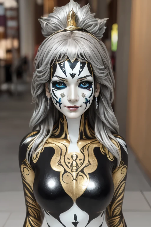 raw,hyperdetailed,a woman with black and white paint on her body, inspired by andrey ryabovichev, zbrush central contest winner, modern art deco, anime figurine, trippy, goddess of time
<lora:SDXL_Dices_Mega_Detail_v1:1> > <lora:DetailedEyes_V3:1>