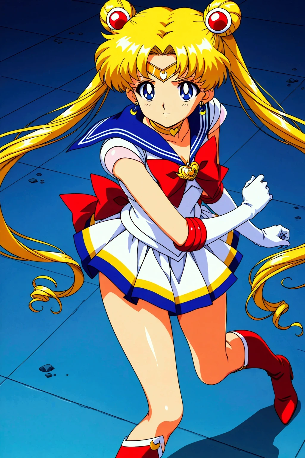 (top-quality:1.3), (masterpiece:1.4),(Anatomically correct), (Full limbs),(complete fingers),(Precise fingertips), (Fine details),(8K),Photorealista,Sailor Moon!!!!!!!!, Sailor Moon Style,by Sailor Moon, Sailor Senshi Uniform,(sailormoon:1.37),Bun head,aqua eyes,(whitegloves:1.2),(Red choker:1.2),(a blue skirt:1.2),(Red boots:1.2),(Red ribbons:1.2),(Super Detail),(90s Anime,9 0 s anime,9 0 s anime style,anime cels,cel shaded anime),
ful:1.3,stands,。.。.。.。.3D,realisitic,Ultra Micro Photography,Ultra detailed CG unity 8k wallpapers,frombelow,intricate-detail,(1 female),20yr old,(Mer1, tiarra, Sailor Senshi Uniform,white glove,Sailor Senshi Uniform:1.2,meishaonv),Shiny Blue Color Sexy Pleated Mini Skirt:1.3,Golden tiara on the forehead:1.5,Bare upper arms:1.1,Luxurious gold decoration:1.3,Long white latex gloves with luxurious gold décor:1.3,very large blue bow behind the waist,,,,,:1.1,Cleavage looks sexily boldly big,((seducting smile,Very pretty face,Details of face:1.5,美丽的面容,beautidful eyes,shinny eyes,thin lipss:1.3,thin and sharp pale eyebrows,,long dark eyelashes,Double eyelashes)),Luxurious Golden Jewelry,(Very thin and fitting high gloss white holographic leather:1.3),Bold and sexy slender high leg gravette swimsuit,(battle posture), Huge white wings,thin and muscular muscles,Muscular abs,a small face,huge-breasted,perfectly proportions,big breasts thin waist,SEXY Model Pose,Visible Pore,perfect hand:1.5,octane renderings,highly dramatic picture,Strong natural light,sunlights,exquisite lighting and shadow,dynamic ungle,DSLR Harp,Focus:1.0,Maximum clarity and sharpness,(The divinity of water,Splattering on the background of the space,Dynamic water background,prow: 1.2,Eau,polka dots,Water hair,Dynamic Frames,mercury,rays of moonlight,a moon,Dynamic backgrounds,Background of details)),(Best Quality), (awardwinning, Textured skin),
