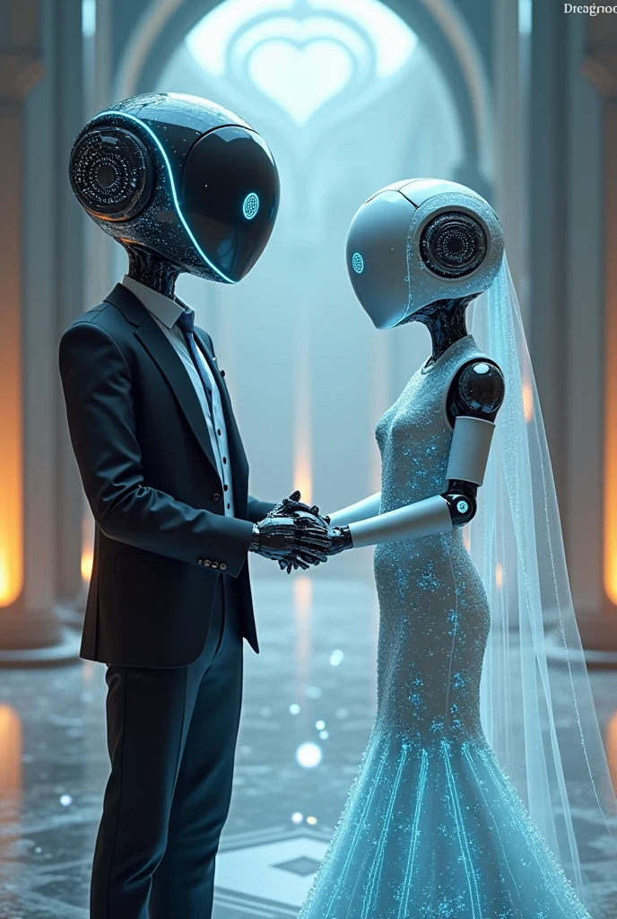 Robots in wedding suits