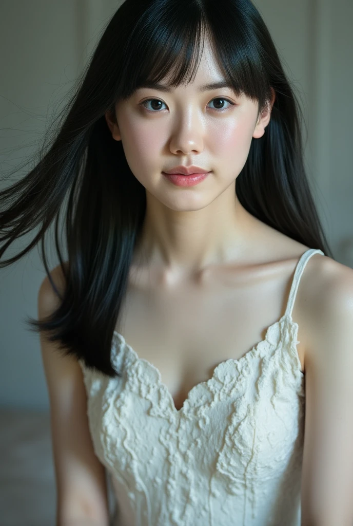 Memory correction:255, Everything modern:1.66, Cute Japanese Women Photos, smile, 20-year-old, Oil for straight, one-length hair&Hair balm:1.55, (photo Realistic:1.4), (hyper Realistic:1.4), (Realistic:1.3), (Smoother lighting:1.05), (Improving the quality of cinema lighting:0.9), 32K, 1 person,20-year-oldの, Realistic lighting, Backlight, The light shines on your face, Ray Tracing, (Bright light:1.2), (Improvement of quality:1.4), (Highest quality Realistic textured skin:1.4), fine grain, Detailed face,(smile:0), (Emphasis on face close-up:1.3), (Enhances the beauty of skin texture:1.1),((Extremely precise and accurate anatomy:1.0)), (Enhances the beauty of skin texture:1.1), Clean and glowing skin, mesh, thin:1.2, (Realistic:1.3), Realisticなライティング, (Smoother lighting:1.05), 32K, One Japanese woman, fine grain, Detailed face, (Film Grain:1.1),(Accentuates body lines:1.1), High resolution, Natural look, Kind eyes, Improves hair quality, Delicate light and shadow, Transparent muscles, Graceful pose, Beautiful Eyes, Sharp details, Soft light reflection, Beautiful contours, Delicate skin tone, Fine hair texture,Cute Japanese Women Photos,