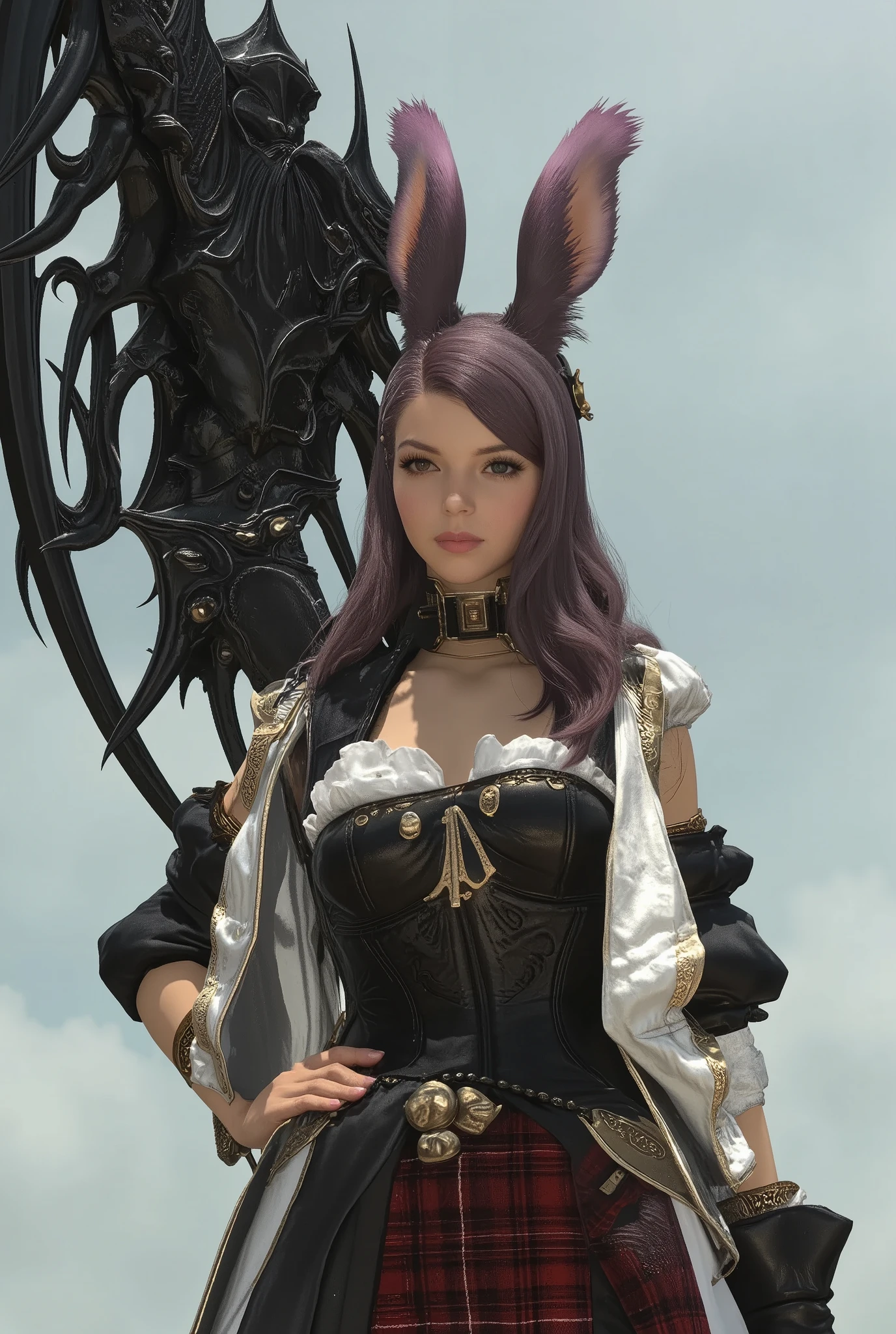 Final Fantasy Style , Takahashi Kazunari's masterpiece, 1 Girl, beautiful, Wizard, enchantment, masterpiece, best quality, white background , concept art , Blonde, short hair , (( big breasted, deep cleavage )), sexy long legs, full body shot