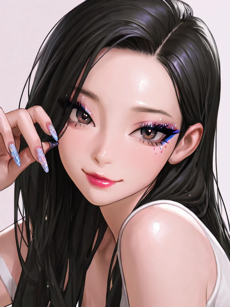 a close up of a girl ,black hair,tan skin, big booobs , shadowbringers cinematic, 4 k detail fantasy, a beautiful fantasy empress, game cg, xianxia fantasy, xianxia hero, 2. 5 d cgi anime fantasy artwork, cinematic goddess close shot, ruan jia and artgerm, wow 4 k detail fantasy, hyperdetailed fantasy character