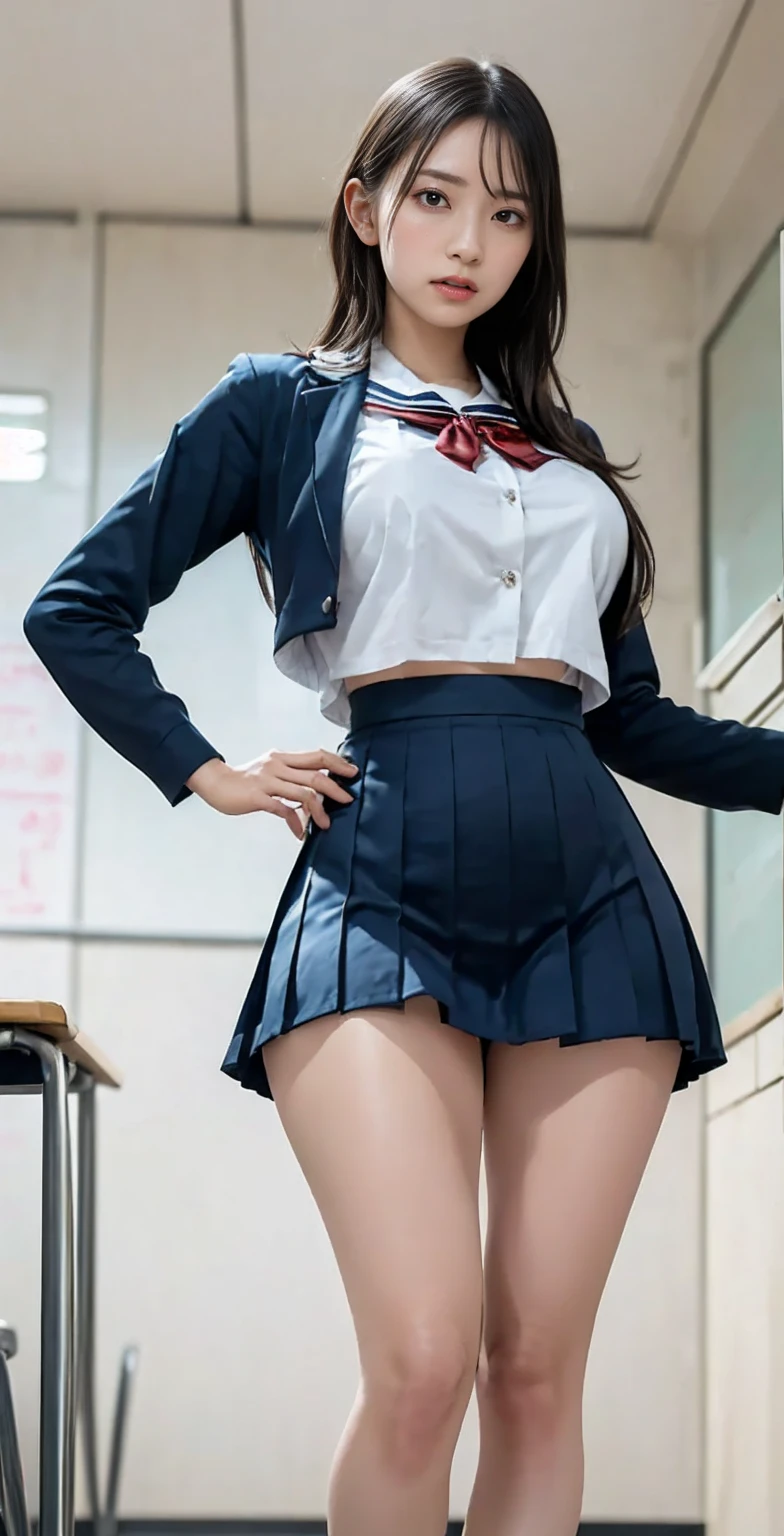 1womanl、(Super beautiful)、(beauitful face:2)、(A detailed face:1.3)、(Shot from the knee up)、(Japan flight attendants)、(Flight attendant uniforms)、(Tailored jacket)、(She lifts her skirt to reveal her white panties:1.4)、(Bare legs:1.5)、Brown hair、(Standing in the corridor of an airplane:1.2)、(At SFW:1.1)