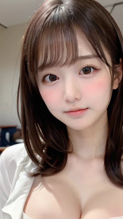 Tabletop, Highest quality, shape, Very detailed, finely, High resolution, 8k wallpaper, 完璧なダイナミックな構shape, Beautiful and exquisite,ランダムなcute髪,,Natural color lip, Bold sexy pose,smile、20-year-old girl、cute、Looking into the camera,Always blur the background,Perfect and beautiful face,Slim face and figure,Big eyes、Putting on gal makeup,Small face,Shooting from below、Blurred Background,Elegant feminine face、smile、Actual Photos、Adult Lolita Fashion