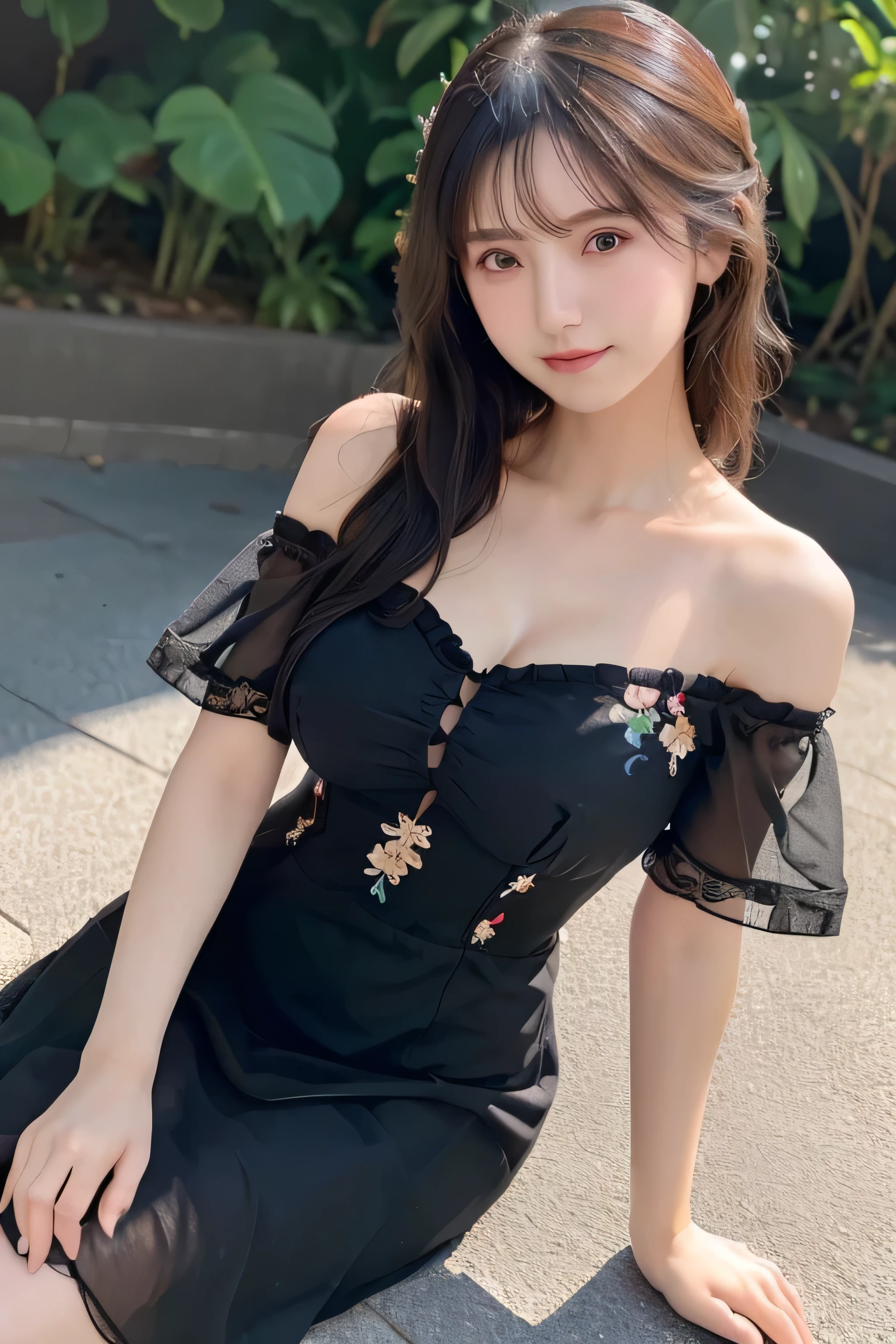 1girl,leogirl,tsurime,solo,(smiling,happy:1.25),(bright red lips,blush:0.8),huge breasts,(sagging breasts:1.3),braids,walking,pose,nsfw,
(multicolored background,see-though high-waist black lace chiffon dress with sleeves,topless,bare shoulders,off shoulder,nipples:1.2),<lora:add_detail:0.33>,<lora:epi_noiseoffset2:0.5>,<lora:FilmVelvia3:0.25>,
(dreamflower,multicolored_background,A melancholic autumn scene in a vast flower field,a gentle breeze rustling through the dry grass,fallen leaves scattered among the flowers,a bittersweet atmosphere,a moment of quiet contemplation,Soft and warm color palette,delicate brushwork,evocative use of light and shadow,subtle details in the wilting flowers,high contrast,color contrast),<lora:dreamflower:0.4>,<lora:FlowerGarden_v1:0.4>,
masterpiece,official art,best quality,high quality,highres,natural light,ray tracing,volumetric light,realistic,photorealistic,ultra highres,vivid,nostalgia,bokeh,