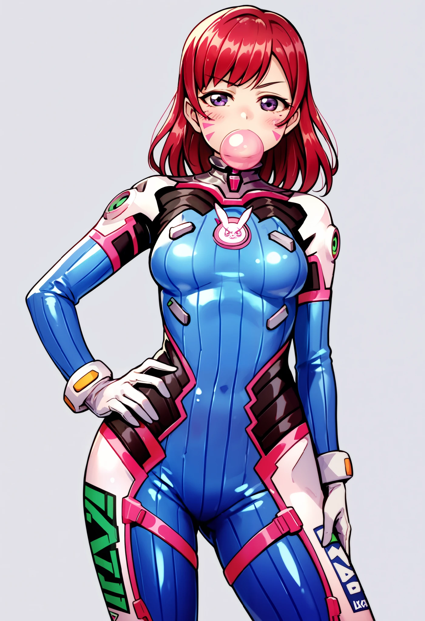 (masterpiece, best quality, detailed), 1girl, solo, looking at viewer, EPpkJessie, long hair, blue eyes, purple hair, hair slicked back, earrings, lipstick,
<lora:edgPlugsuitCosplay:0.9>, edgPlugsuit, skin tight, wearing edgPlugsuit bodysuit, cockpit, science fiction, (space, spacecraft:0.8), squatting, from below, spread legs, smile, parted lips
