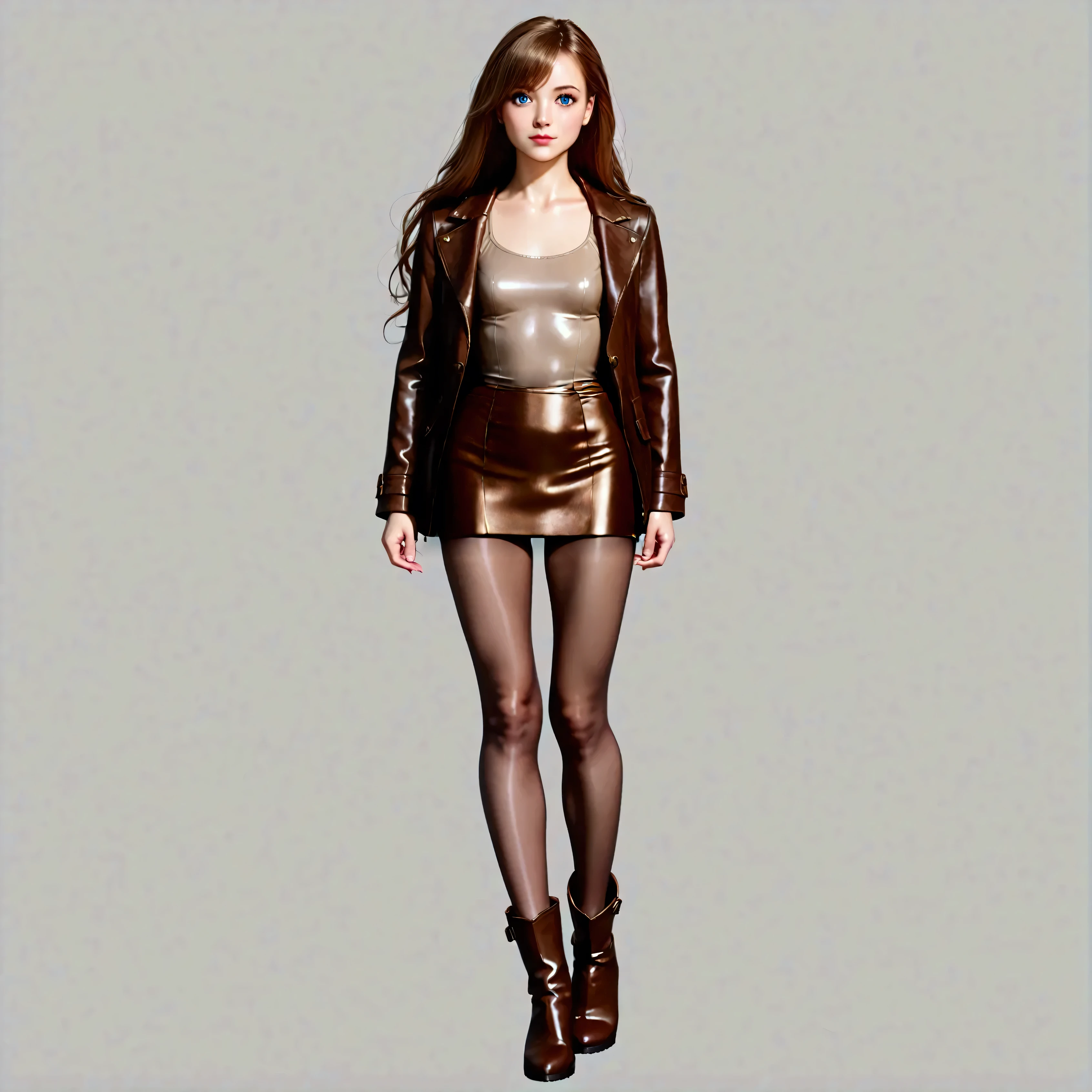 brown mini skirt