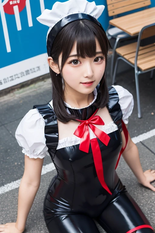 score_9, score_8_up, score_7_up, masterpiece, best quality, realistic, photorealistic, nsfw, detailed, shadow,
10yo, myjs, japanese, 1girl, solo, looking at viewer, brown hair, twintails, long hair, brown eyes, cowboy shot, thigh, bangs, mole, (body freckles:0.7), smile, closed mouth, runway background, (latex bunny, bunnysuit, bunny costume:1.4), cosplay, shen