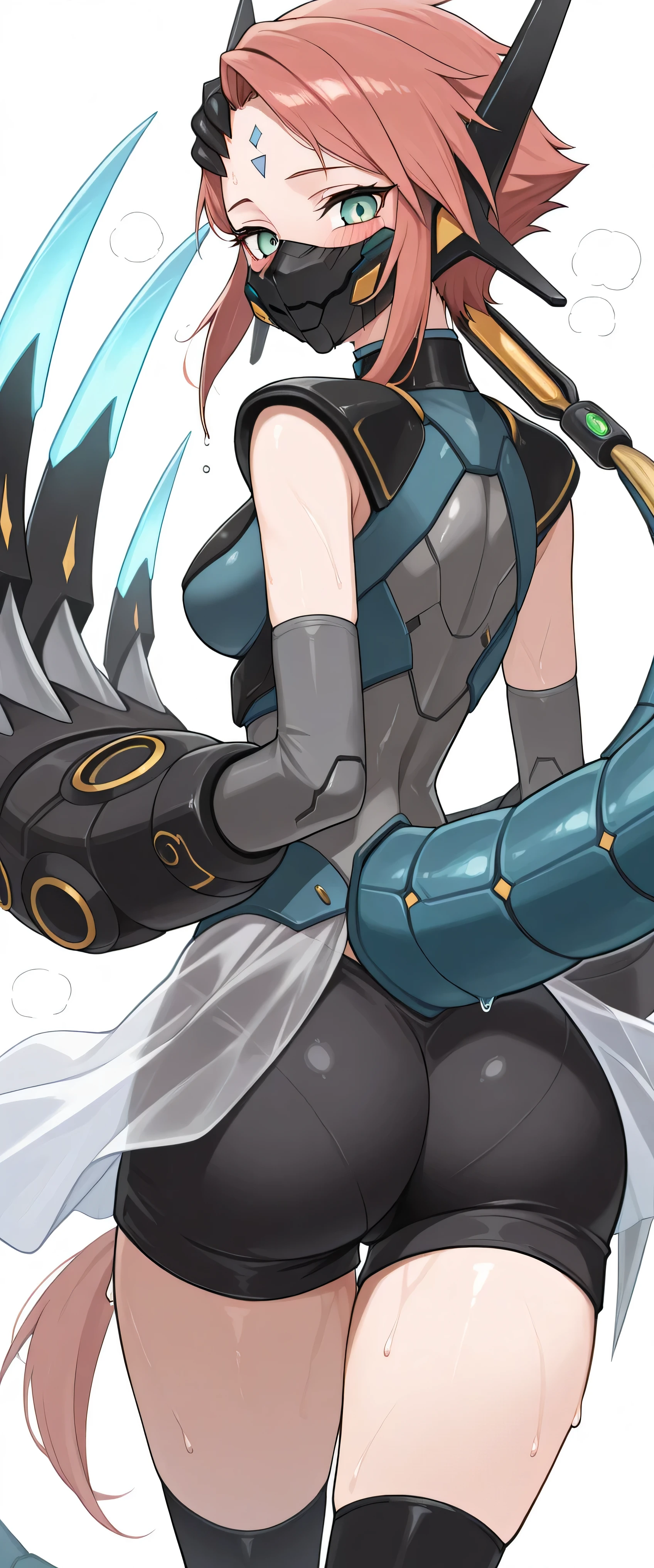 score_9, score_8_up, score_7_up, score_6_up, Detailed Background, BREAK midnaSDXL,1girl,solo,long hair,red eyes,pointy ears,orange hair,ponytail,colored skin,helmet,wide hips,yellow sclera,colored sclera,one eye covered,multicolored skin,two-tone skin,midna, 1girl, young, BREAK, lying on back, from above, hugging self, pussy juice, clitoris, leaning back, sweat, open mouth, smirk, smug, motion blur, motion lines, in motion, water drops, sweat drops, dark, night, indoors, puffy pussy, annoyed, _, child_, grabbing waist,sweaty, wet, wet skin, shiny skin, large penis, tile floor, wet floor, small breasts, swollen pussy, 1boy, dutch angle, pov,