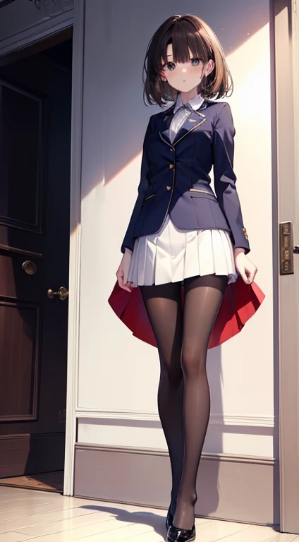 arafed woman with pink hair and black dress posing in front of a mirror, beautiful short skirt, short skirt, mini-skirt, mini skirt, short black skirt, in clothes! highly detailed, miniskirt, thighhighs and skirt, extreme hight detail, ultradetailed photorealistic, extremely high.wearing skirt, highdetailed