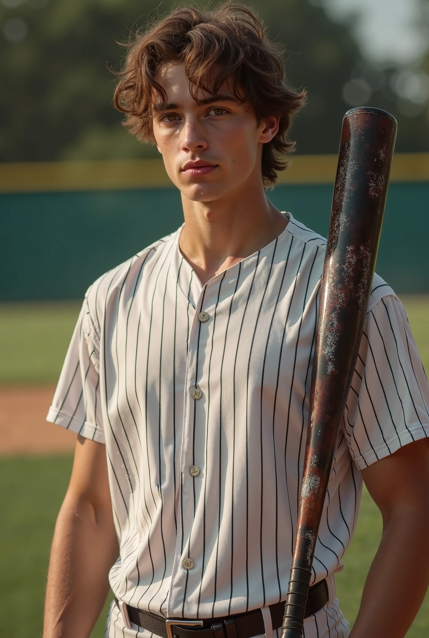 photo of a BrettSwanson wearing a raglan-shirt and jeans, baseball field <lora:BrettSwanson:0.8> , realism, posing, golden hour, relaxed natural expression, <lora:add_detail:0.5>