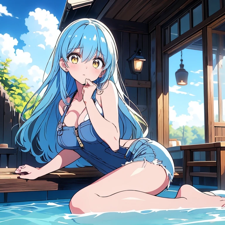 (masterpiece, best quality),female legal age, curvaceous, middle easterner, turquoise eyes, snub nose, square jaw, square face shape, moles, mint green space buns hair, pride wearing boyshorts, open-front bra, feathers headdress,, crossed arms, crossing arms over the chest, hinting at hidden desires, firelight, the flickering glow of a fireplace, bringing intimacy and warmth to the setting, a peaceful lakeside retreat, with serene waters and people enjoying recreational activities