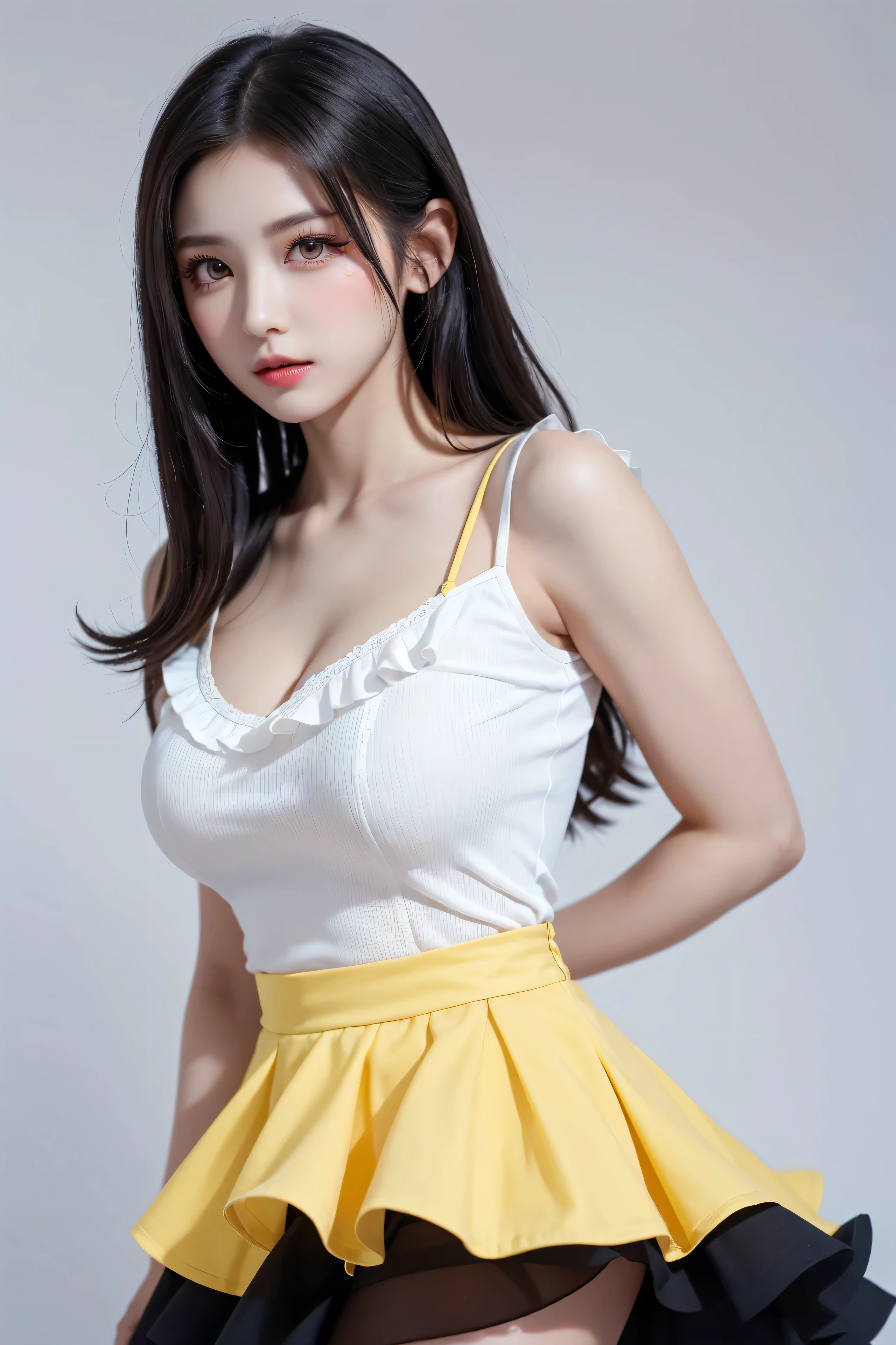 A female anthropomorphized version of the Pokemon Eevee、A woman dressed as Eevee、Slender beauty、Attention to detail、high quality、A woman like Eevee、