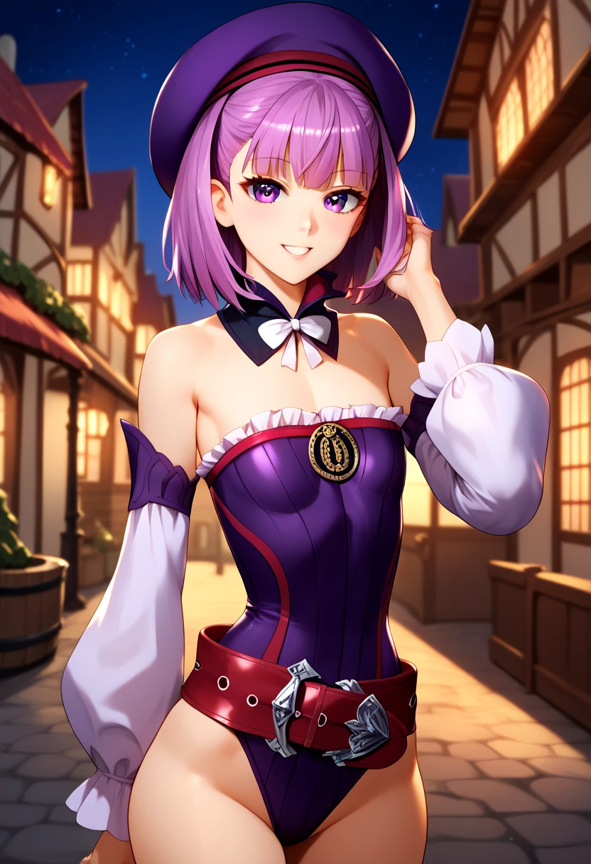 master part, best quality, 1girl, seios, cabelos estriados, vestir, Rosaria (Impacto Genshin), sozinho, cup, vestido preto, cabelos multicoloridos, cabelo roxo, propriedade, copo de beber, Olhando para o Viewer, Holding cup, seios grandes, bareshoulders, Blurry, separated-lips, franja, fenda lateral, blurry background, cabelo entre os olhos, Noite, red hair, cabelos longos, Purple eyes, Mangas, hand on own chest, umbigo coberto, heaven, cowboy shot, corar, traje alternativo, Coxas, alcohol, vestido sem mangas, jiboia de penas, 鎖骨, penteado alternativo, sorrir, xale, cabelo sobre um olho, night sky, wine glass, profundidade de campo, Flauta de champanhe, clivagem, pale skin, Fechaduras laterais, pelvis curtain, Standing, estrela (heaven), halterneck, bare arms, Starry sky, dentro