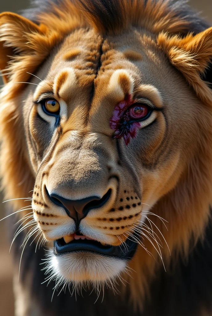 closeup portrait photo of baby lion, 8k uhd, high quality, dramatic, cinematic