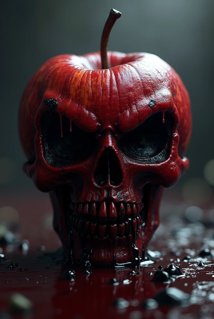 A blood stone crystallised apple