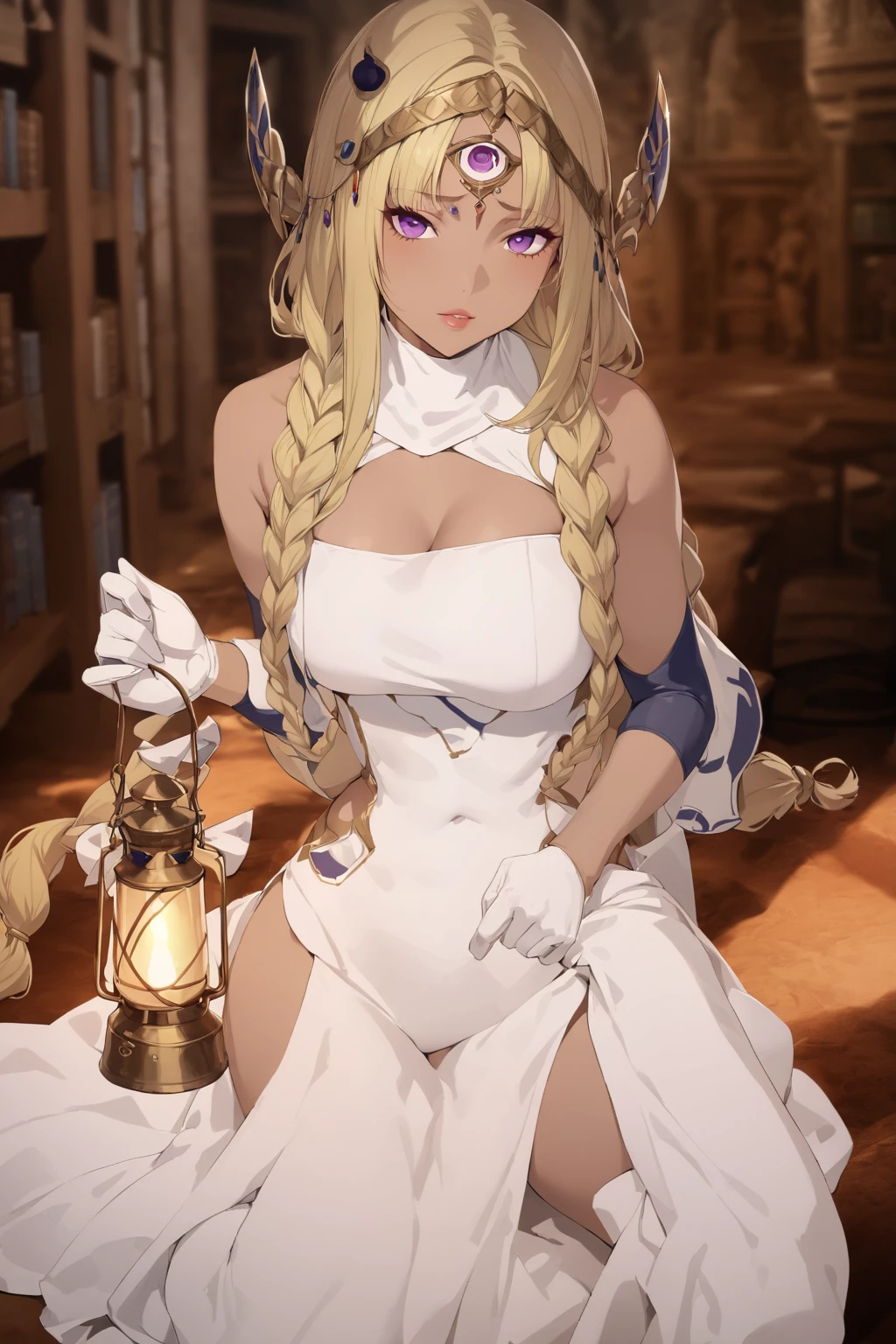 {best quality}, {very aesthetic}, {ultra-detailed}, {best illustration}, nsfw, Rabbit Artoria Hairstyle, Costume Rabbit Artoria, 1Girl, pectorals, Solo, Blonde hair, Green Eyes, French Braids, Long hair, large full breasts, cleavage, pony-tail, sidelocks, bangss, navels, looking up at viewer, bare shoulder, Braid, Hair between eyes, bunny pose, tiara, ahegao, Blush huge sagging breasts:1.8, Huge chubby sexy :1.9, Huge sexy , sexy legs:2.0, , Prohibited wearing, Wearing nothing, white transparent tights, Leg hugs, Hug your legs, Leg hugs, Squats and leg hugs, Pose, Lay , Lie down hugging your legs, You look so sexy with, annoyed (best quality,8K,high resolution,masterpiece:1.2),digital artwork, a woman in her twenties with beautiful flowing golden hair, gentle expression, seductive, adorable demon, sexy pose, enticing, first person view lingerie, thigh high stockings, imp tail, Nipple Puffs, annoyed, pointy breasts