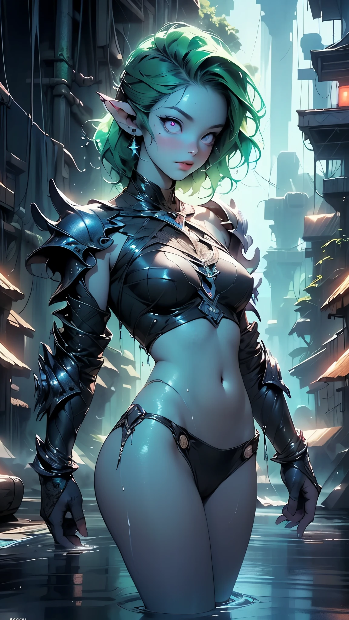 girl from an ancient civilization,1girl,monstergirl,goddess from ancient civilization,female,((milf,mom,mature,mature woman,45 years old female,adult)),
((((blue body, blue face, completely blue skin, completely see-through body and skin,translucent skin)))),(large breasts:1.4),saggy breasts,((((blue hair)))),(((blue_eyes:1.3))),intricate eyes,beautiful detailed eyes,symmetrical eyes,big eyes:1.5,(((lustrous skin:1.5,bright skin: 1.5,shiny skin,very shiny skin,shiny body))),(spider lower abdomen,narrow waist,wide hip,athletic body,inflated legs,thick thighs,bimbo body,(detailed face)),navel,uncensored,beautiful detailed lips,((huge dragonfly wings:1.2)),(((intricate wings))),
cute,slutty,sensual,seductive look,seductive,((erotic)),opulent,sumptuous,(nsfw),
(((very tiny armor:1.3))),((Anubis Spartan Helmet))
dynamic pose,looking at viewer,embarrassed,centered,scale to fit dimensions,Rule of thirds,
((((many fireflies,fireflies,glowing fireflies,fireflies in the background)))),
((forest rainy day, at night)),with dark stormy clouds,winter,scenery:1.25,intricate scenery,((forest rainy day background)),
(Glossy ancient ornaments),highres,sharp focus,(ultra detailed,extremely detailed),(photorealistic artwork:1.37),(extremely detailed CG unity 8k wallpaper),(((vibrant colors,vibrant theme))),(intricate),(masterpiece),(best quality),artistic photography,(photography taken by sldr),(intricate background),perfect rendered face,perfect face details,realistic face,photo realistic,((intricate detail)),(((realism))),
