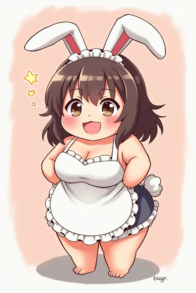 Chibi, busty, ochako uraraka very big breast kawail realistic apron sexy ass