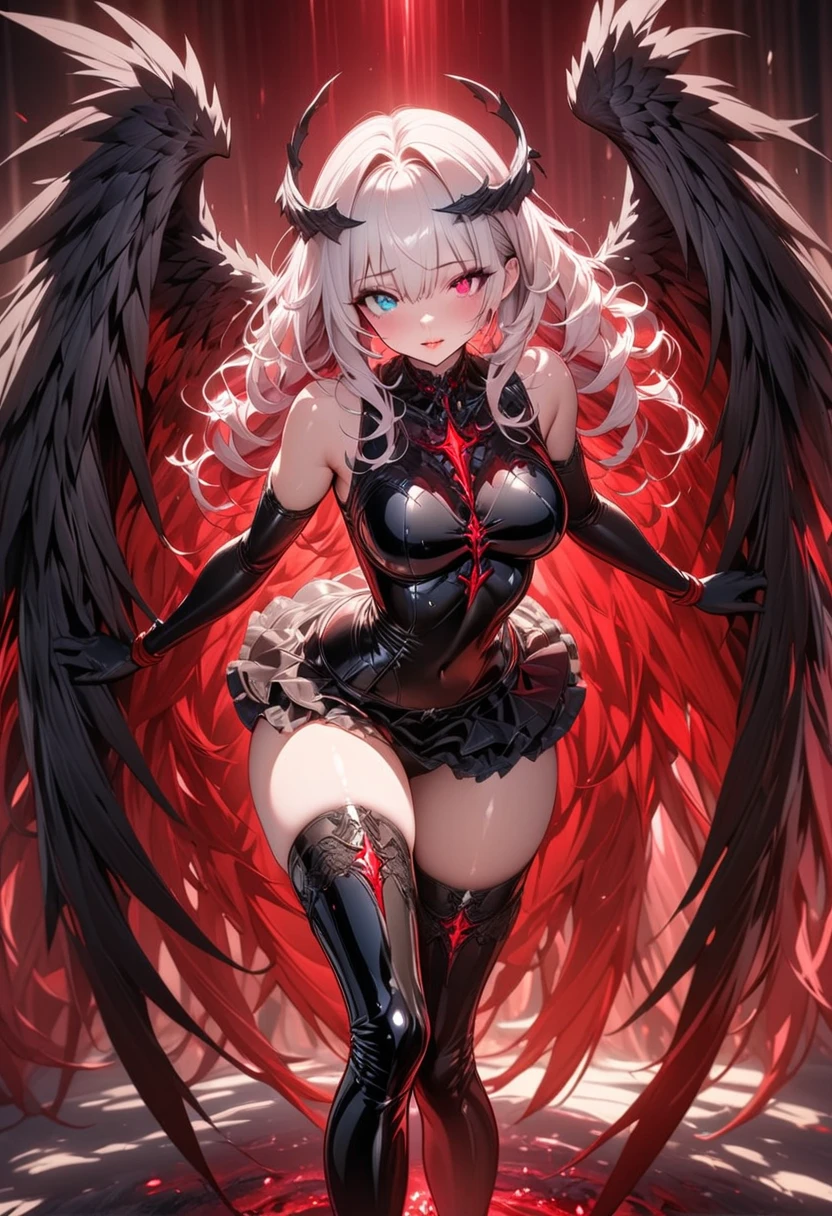 The Stable Diffusion prompt is as follows: "1 girl, alone, dark skin, white hair, red jewel headdress, wing hairpin, black wings, white wings, gray wings, illustrations, ultra-detailed, vibrant colors, bokeh lighting."
Explanation:
- 1 girl: The main subject of the image is a girl.
- Alone: The girl is depicted in solitude.
- dark skin: Her skin is dark.
- White hair: The girl has white hair.
- Red jewel headdress: She wears a headdress adorned with a red jewel.
- Wing hairpin: The girl wears a hairpin that resembles wings.
- Black wings, white wings, gray wings: The depiction includes wings in various colors, such as black, white, and gray.
- Illustrations: The medium used to create the artwork is illustration.
- Ultra-detailed: The artwork aims to capture intricate details.
- Vibrant colors: The color palette used in the artwork is vibrant and lively.
- Bokeh lighting: The lighting in the image creates bokeh effects, adding depth and a dreamy atmosphere.
Please note that the prompt is provided without any additional explanations and meets the required format and content criteria.