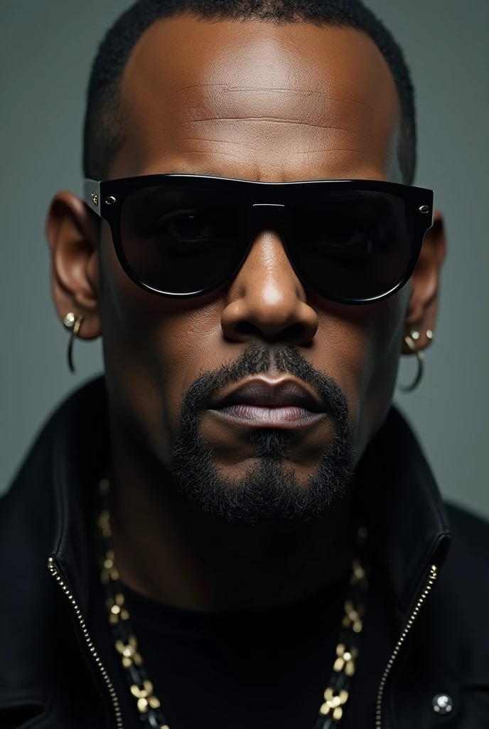 a black dark-skinned man with face tattoos and short taper waves haircut,a chain that says ‘OZ’, and and gold grills shirtless dressed in grey shorts, he is grinding on the floor, with a sexual look, inside a red glowing water, he is sticking out his tongue, water dripping from it, his body is wet he is doing push ups , a real tongue