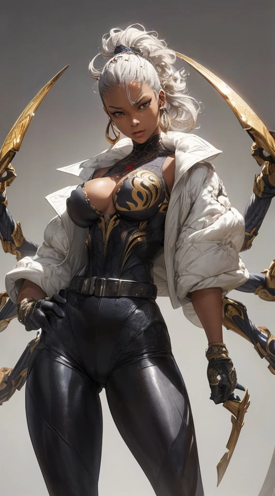 ((masterpiece,best quality,8k,highres)),((character concept art)), 1 female, young adult female , 26 years old, (tied up blonde hair), platinum blonde hair, (fair skin colour), ultra finely detailed eyes (blue eyes colour), determined, strong will, charming, seductive, focus, smart, elegant, calm, friendly, perfect body build ((slim, athletic)), ((intricate detail)), super finely detailed hands, ultra finely detailed fingers(((ten fingers))), wearing luxury equestrian jacket pant and boots with slim fit polo shirt, (standing still), ((full body showcase)), ((show full body)), (no logos on background), (no logo), ((plain background)), ((plain background)), (((empty background)))