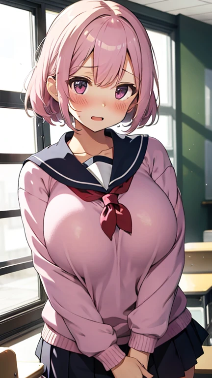 NSFW,((1man with 1woman,Having sex)), woman on top,Hand down,Slouched,Perfect body,tiny girl,small tits,Whip thighs,School uniform,Black stockings,Detached sleeves,Light pink hair,Mokomoko hat,Naughty face,ahe face,drooling,drooling,Top image quality,Best Quality