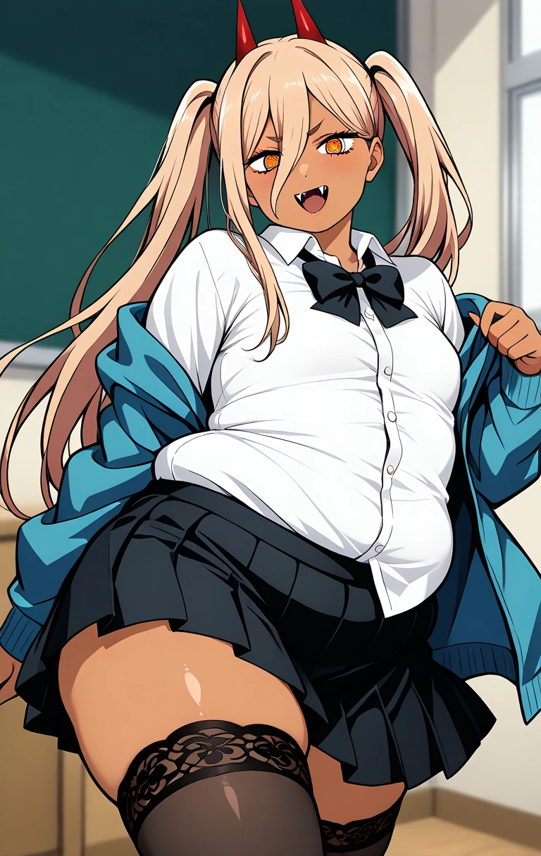 junkoenoshima,<lora:junkoenoshima-lora-nochekaiser:1>,junko enoshima,bear hair ornament,blue eyes,long hair,pink hair,twintails,evil smile,(grin:0.6),open mouth,bow,bra,choker,cleavage,fingernails,lace trim,lace-trimmed bra,long fingernails,loose necktie,nail polish,necktie,plaid,plaid skirt,pleated skirt,skirt,indoors,classroom,looking at viewer,(masterpiece:1.2),best quality,high resolution,unity 8k wallpaper,(illustration:0.8),(beautiful detailed eyes:1.6),extremely detailed face,perfect lighting,extremely detailed CG,(perfect hands, perfect anatomy),(covered nipples:0.7),(from below),cowboy shot,pussy,(squatting),