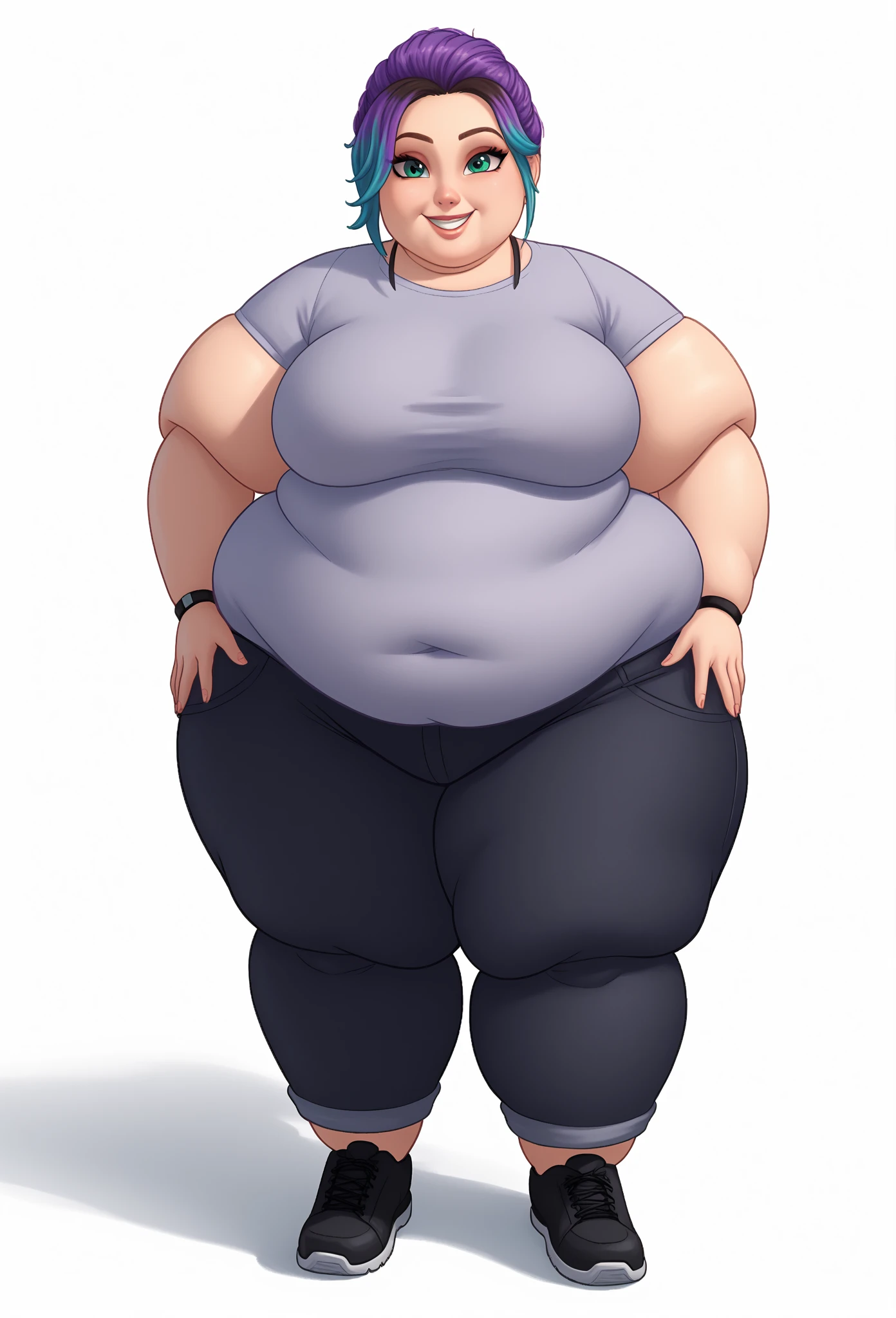 Fat woman, big Belly, 