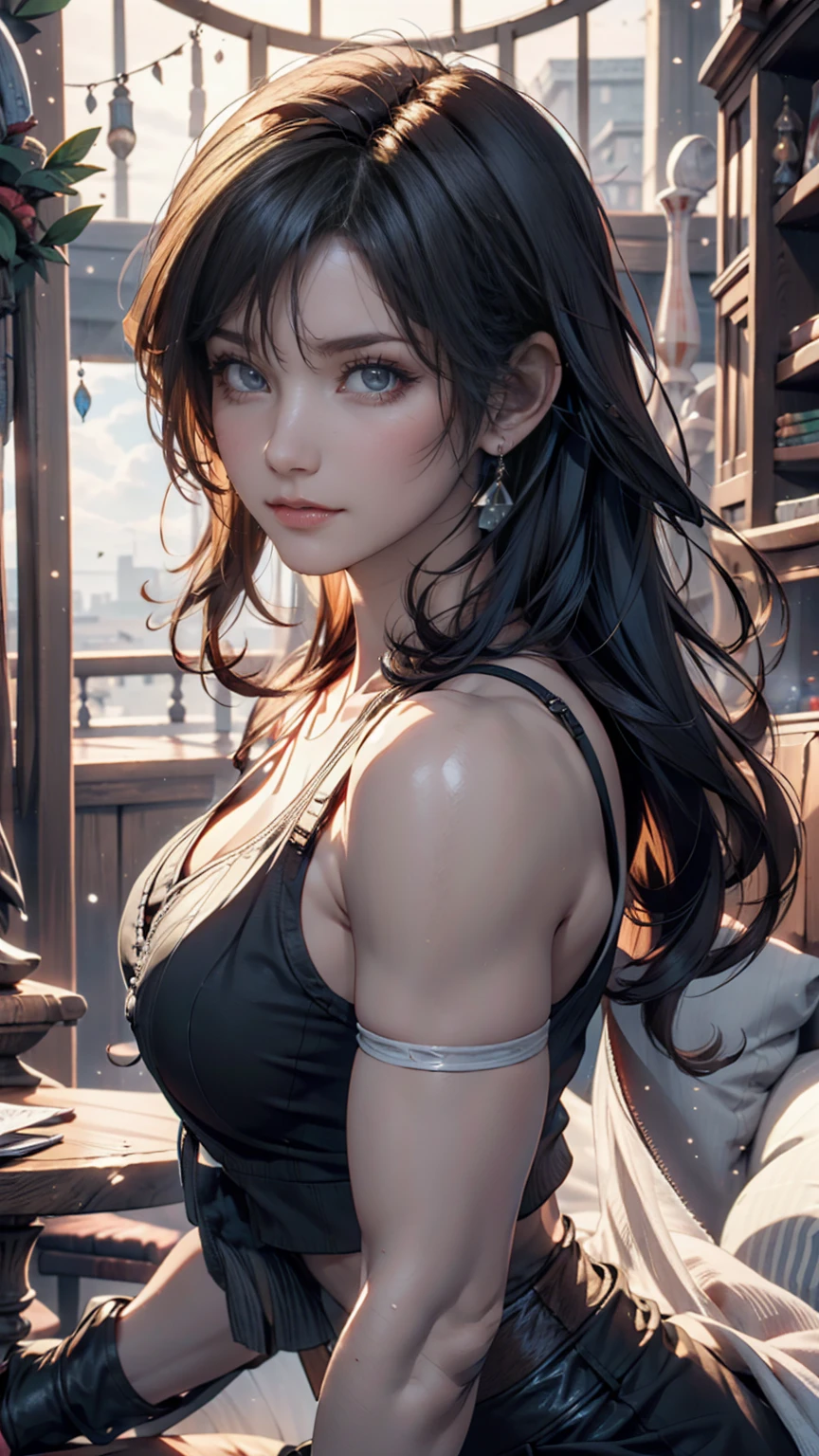 (Sharp focus:1.2), One girl, wear (little black t-dress:1.2) in (Gala:1.2), (Moody lighting:1.2), Depth of written boundary, Bokeh, 4K, High resolution. by (Alphonse Mucha:1.1).Sexy、Sexy proportions、Long eyelashes、Twin tails、Black to blue gradient color、Accessories on your wrist、Narrow waist、Background blur((depth of field))