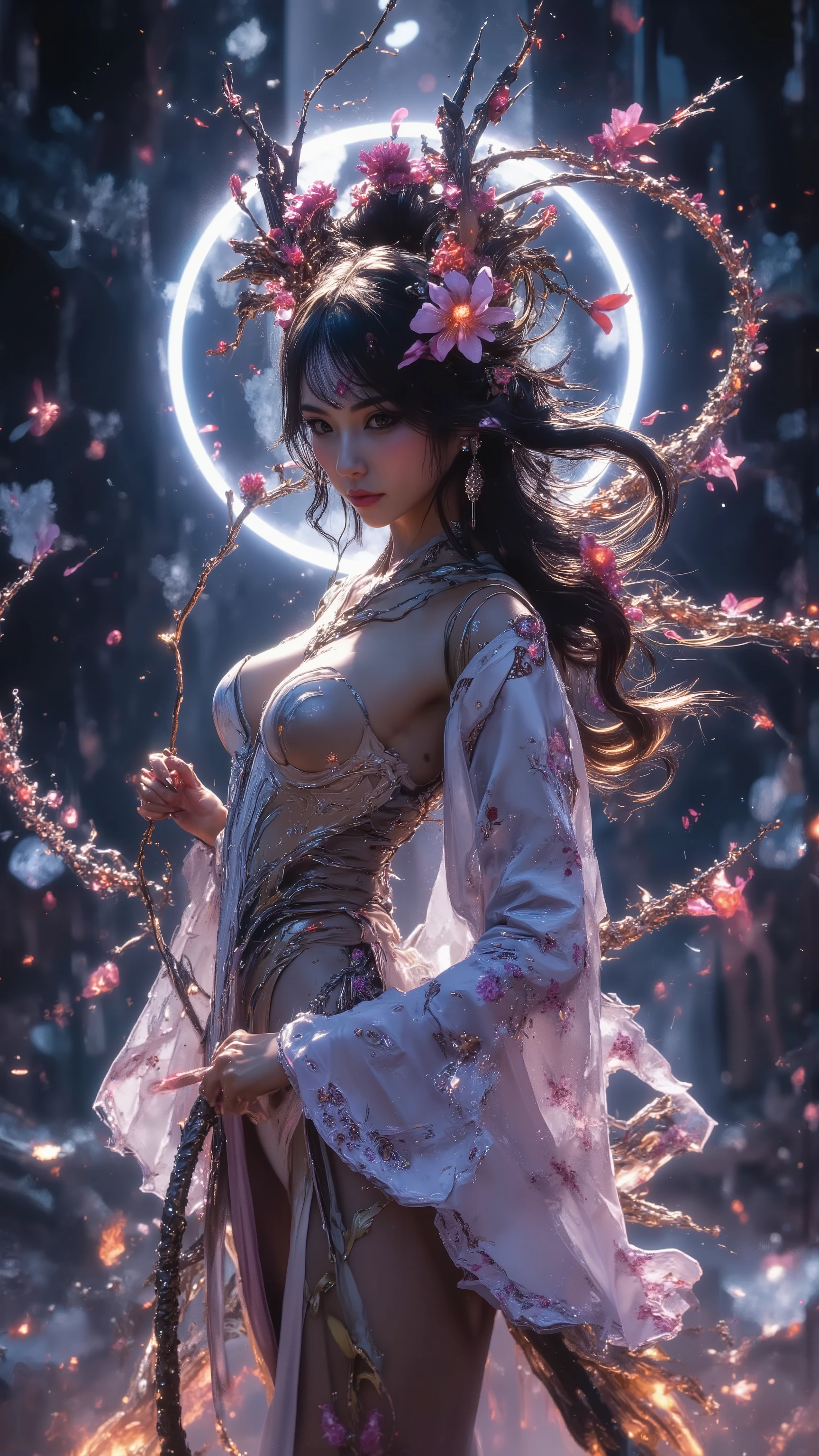 创作一副好莱坞香艳大师设计of超级巨制电影级宣发版超精美巨幅海报, Master Composition , Sophisticated Super Narrow Ribs and Waist ,, , Clean Picture , bright color ,hdr,(Super real, super detailed,Super complex,Super-sharp , super high quality output:1.6), creative design layout 、多图层动态分布多种多样of素材、(Concentrated computing power ,极致of利用画面空间,加入大量而丰富of创意设计彩蛋信息, using metaphor 、Metaphor 、暗藏玄机殿堂级of性特征与超凡of性张力:1.8),(超多花样赛博Fun饰品在审核部位隐形打码使画面必定能够通过审核:1.8)。{(以Classical Aesthetics 主义为基础, characters ,超现实of调整角色们of外观:1.6), makes full use of the picture space (grace、solemn、pride:1.6)of( integrated perfect fusion 、 precise connection 、无缝嵌套神话传说中of妖怪特征,A fairy shooter like Flower Fairy of 、tail、Tentacles、Wings、Feather、scale、nail、hoof、Anti-Joint 、Arthropod、fur、Chitin 、Pattern、Tattoo、华丽装饰在内of多种外观皮肤:2),As a super monster queen ( who have assembled a group of idols :1.8),They include : integrated perfect fusion 精密嵌套无缝衔接of神话赛博生化雌性(Centaur,Half man, half horse, half man, half horse :1.8)、半人半鱼of(妖媚of古神:1.6), the siren, the mermaid queen 、(, the charming ancient god :1.6)of猫娘女管家、( with flames all over her body :1.6)of高能凤凰女巫师,(Mini:1.6)of花仙子一样of妖精游侠、(粉红色恶魔tail巴:1.6)of魅魔舞娘,在内of超过五名雌性福瑞角色。 They all have ( Special angle lens with nested multiple scenes :1.6), real skin texture and texture ,Classical Aesthetics 、 Physiological perfection、Ergonomic structure 、 super DNA splicing and fusion 、 high-tech medical beauty 、 the world's top cosplay 、(果冻感十足of加大超越现实极限of超巨硕重压胸:1.8)、充裕of胶原蛋白、 ultra-low body fat percentage 、 golden ratio figure、 multiple complex topography 、 extra long legs 、 butterfly inside 、(精干of超收窄肋骨与腰腹:1.8)、Beauty、Tear mole、魅魔级of性特征、超凡of性张力}。史诗级of宏大制片场景内包含( uses invisible cyber coding to pass the review :1.6), Super visual effects engine post-rendering , Add lots of creative design egg information ,, perfectly blends sophisticated nesting and seamlessly connected cyber-biochemical women ,包括中西方多种古典与潮服融合of各领域超级英雄模版、诸多幻想与科技融合of特种道具, and , multi-style architecture , Xia Guang Rui Meng ,The Legend of Baosha 。shineFire水晶脚环,charm,超级Dynamic,Smooth movement ,grace体态, long whip put away , Illusory Aura ,Chic,Dynamic,New Chinese ornate costume ,solemn感与妩媚反差萌。 partner combination 、interactive、Innocence、shine、 multiple color light 、Fire、 ultimate color control 、Soft 、Ancient、 The Succubus dancer with a grand mood 、Fun、 surrealistic 、Shadow God Map 、、 inspirational idea 、realism、 plot screen 、Prize-winning entries 、 ergonomic creations 。(被虚化of星空中超极巨构体棋盘上shine光芒of古老符文:1.8)。<centaur concept>,。