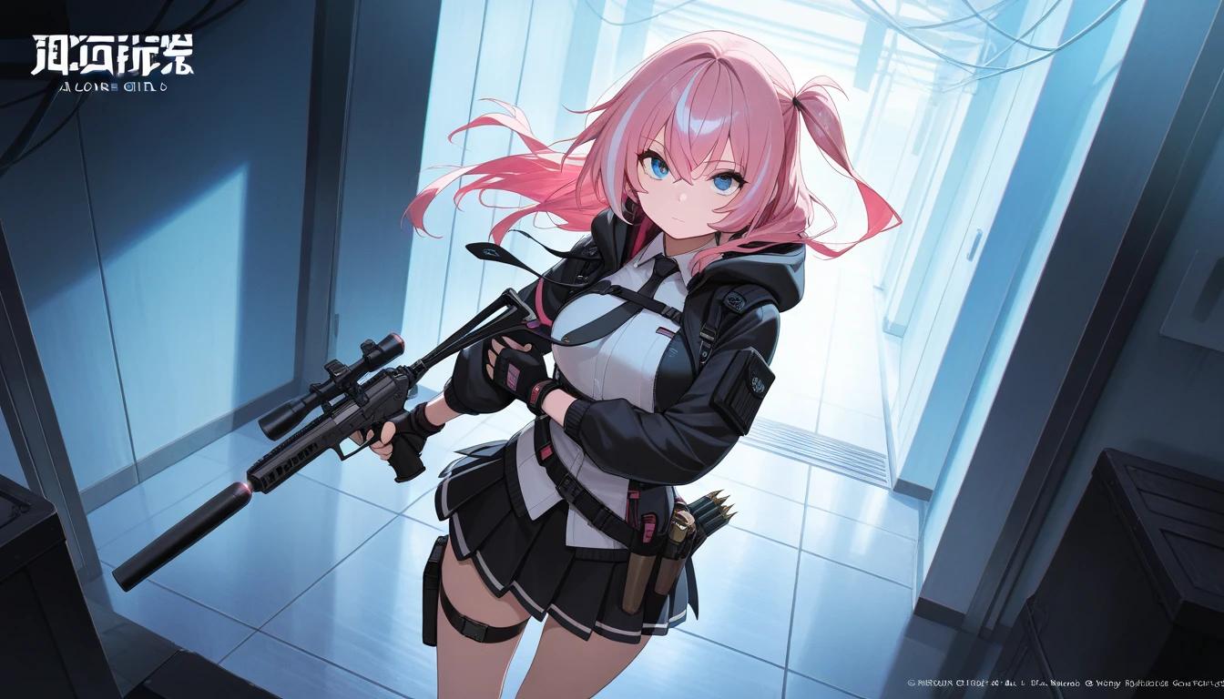 Pink hair, hammer user, beautiful girl , brutal weapons, overall otherworldly style