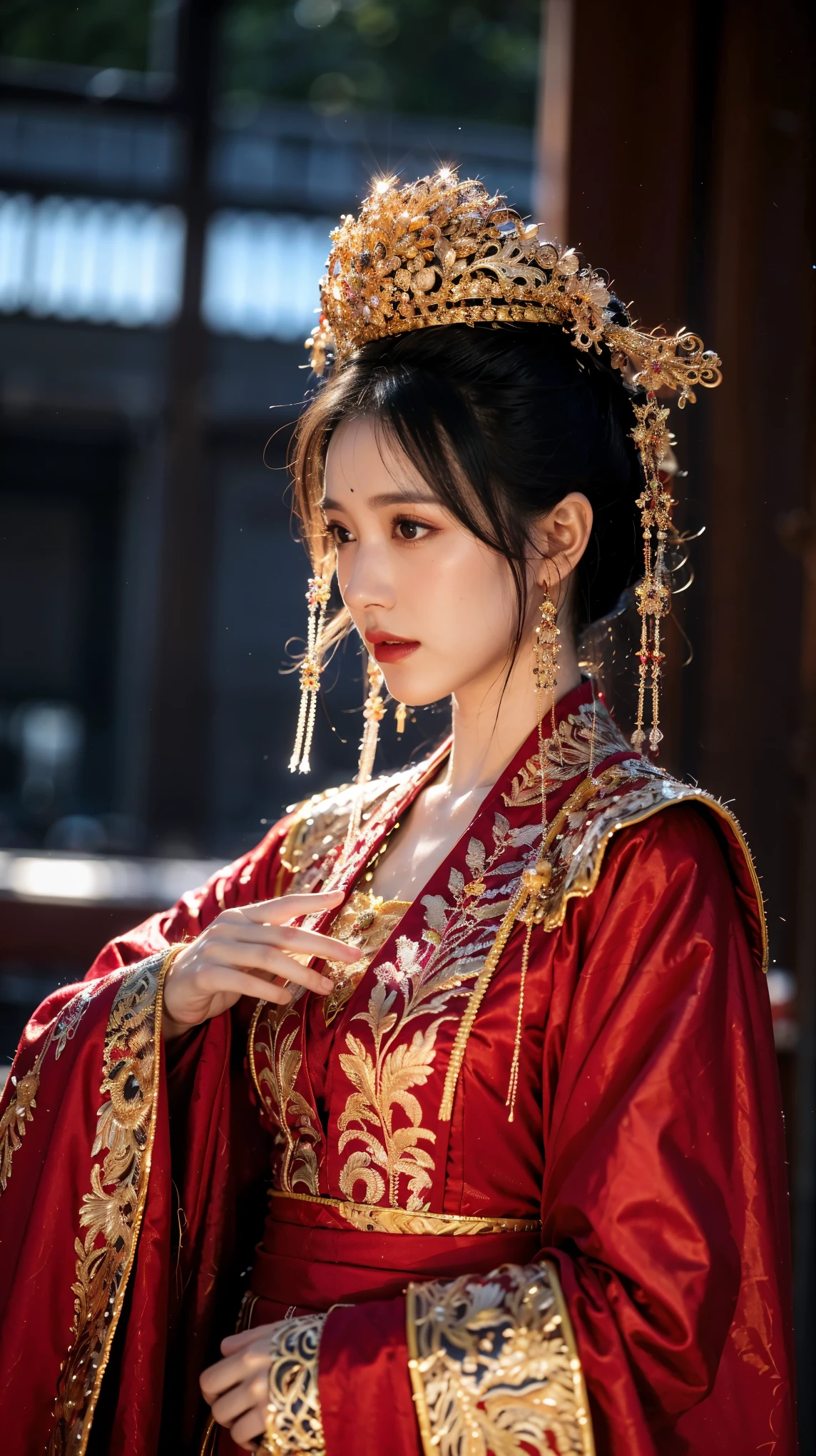 1girl,jiayi,hanfu,(jewelry:1.2),
masterpiece,best quality,32k uhd,hdr,dtm,cinematic lighting effects,wide shot,wide-angle lens,super vista,super wide angle,exquisite facial features,super delicate face,best fingers,