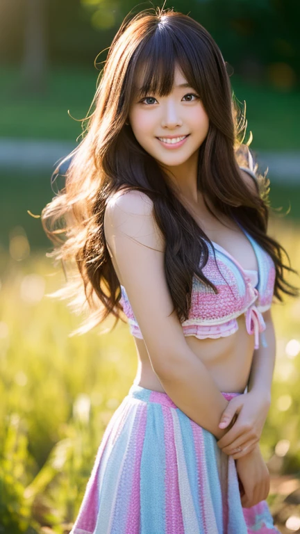 (highest quality、masterpiece、8k、Best image quality、Hyperrealism、Award-winning works), Wearing a pink collar, Her body is tied up with pink rope, One beautiful girl, (alone:1.1), (1 photo:1.1), Standing elegantly woman full body photo, (Girly and cute light pink frilled sheer ta dress:1.2), (Cute girly big ribbon:1.1), (Cute and luxurious hair accessories:1.1), Ultra-high definition glossy lips, Slender body, Smiling and gazing into the distance, Girly lace decoration, Cute girl frills, (Cute girly loliavy hair:1.1), (Short length:1.1), (height: 160cm:1.1), (Big Breasts:1.2), (Soft cleavage:1.1), Cute heart ornament, Lots of cute frills, Big pretty ribbon, Ultra-high definition beautiful teeth, Long eyelashes, Accentuate your body lines, Standing Elegantly, (very bright and vivid:1.2), Blurred Background, Accurate anatomy, Perfect Makeup, Glossy Lips, Ultra-high definition glossy skin, (Ultra-high definition, bright and beautiful skin:1.2),