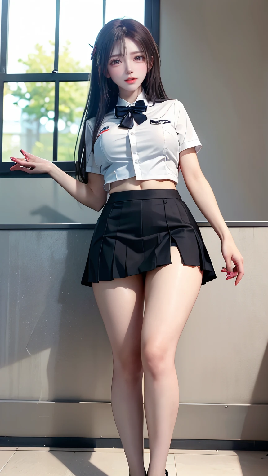 Pubic hair grows、Smile full of happiness、((Masturbation behavior:1.3))、、Panting face、Lacking、Sweating、Expression in a state of excitement、short-hair、eye glass, 19Year old woman, masterpiece, Realistic, hightquality,1girl in, Extremely cute, NSFW、(8K、RAW Photos、top-quality、masterpiece:1.2)、(realisitic、Photorealsitic:1.37)、1 beautiful Japan schoolgirl、perfect bodies、full body Esbian、18year old、Sexy schoolgirl uniform、Medium Boob、(Photographing the subject from below)、(((underboob)))、Lower breast、Oily skin:1.5、skinny、 (Sexy uniform with a slight view of the underside of the chest)、((Visible lower milk、Uniform with visible ribs and navel))、Super miniskirt visible 、(((underboob)))、((looking at the viewers))、Blushing、Full body like、all-fours