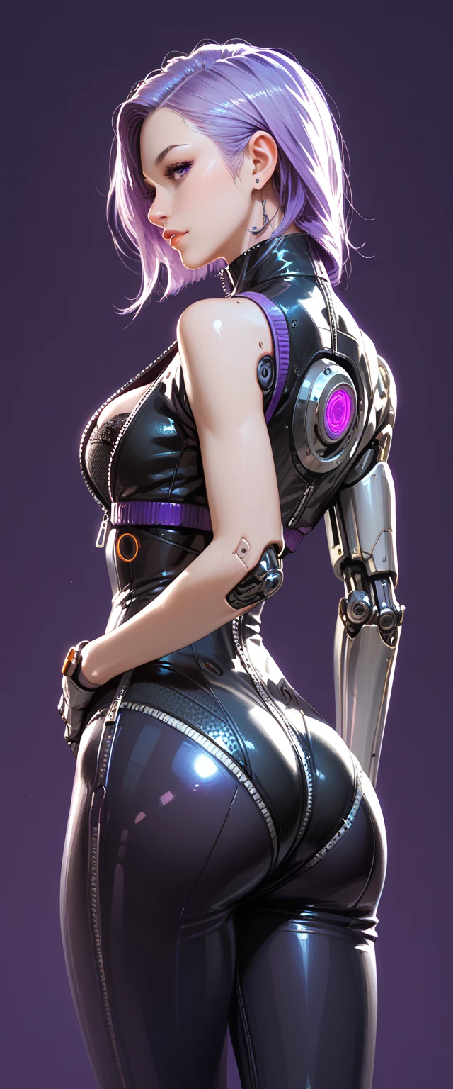 1 mecânica, batle alita anjo |, ((detalhes super realistas)), retrato, global illumination, Sombras, octane rendering, 8k, super sharp, Metal, complexa, ornamental detalhada, cores frias, Egyptian details, detalhes altamente complexos, luz realista, CGsociety trends, olhos brilhantes, facing camera, Neon details, mechanical limbs, blood vessels attached to tubes, mechanical vertebrae attached to the back, mechanical cervical vertebrae attached to the neck, corpo inteiro, purple wires and cables attached to the head, (meias de calcanhar), (sangue vermelho), (armadura preta), (osso transparente), postura sexy provocante, biquini branco, vermelho