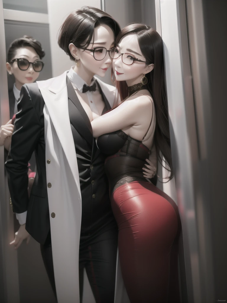 sexy men and women couple flirt