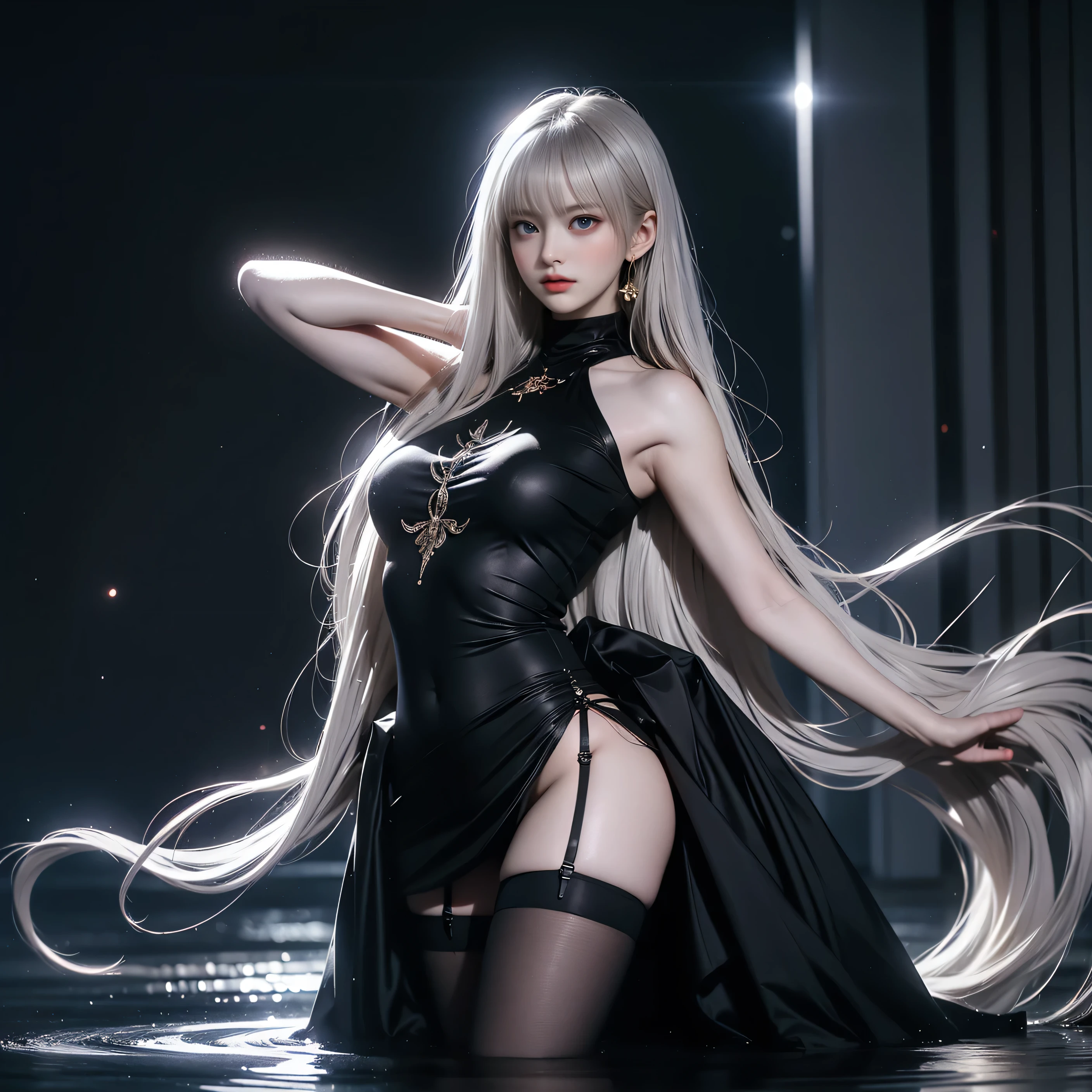 A woman in a black dress and a black bottle of red wine on the table, a bird, a black crow, extremely detailed Artgerm, IG model|artgerm, by Yang J, style art germ, artgerm in artstationpixiv, epic fine character art, artgerm. Anime illustration such as art germ, art germ style, art germ in style, rich details, super details, rich elements