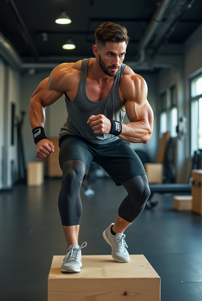 man training calves at the gym, gym, exercise.