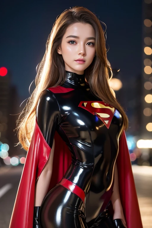 RAW, Masterpiece, Super Fine Photo, Best Quality, Ultra High Resolution, Photorealistic Photorealism, Sunlight, 1women, charming Russian model Nata Lee, light blonde hair, Full Body Portrait, Amazing Beauty, Dynamic Pose, Delicate Face, Vibrant Eyes, (From the side), She Wears Futuristic Steel Supergirl costume, Very Detailed Background, Detailed Face, Detailed Complex Busy Background, Messy, Gorgeous, Milky White, Highly Detailed Skin, Realistic Skin Details, Visible Pores, Sharp Focus, Volumetric Fog, 8K UHD, DSLR Camera, High Quality, film grains, fair skin, photorealism, Lomography, sprawling metropolis in a futuristic dystopia, seen from below, translucent.