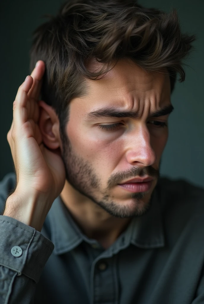 MAN WITH HEADACHE