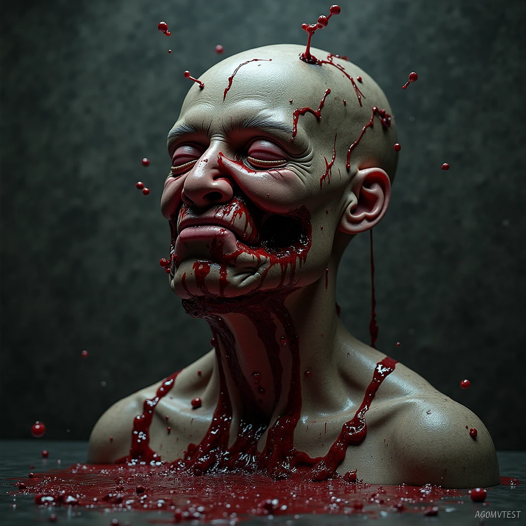 Surreal art, statue, white plaster, horror, horrific, anxiety, anguish, hatred, self loathing, misery, depression, melancholic, the end of all happiness. A statue that represents all the hideousness that a schizophrenic has to endure. Demonic entities constantly hissing in their ear. Ugly faces from hell revealed in every shadow, sprawled across every surface especially if it is reflective. The ugliest, most worthless entities you can ever imagine. Makes you want to kill yourself or someone else instead of hearing or seeing them again. Show the head broken open and demonic faces coming out of it. Ultrarealistic, photorealistic, cinematic photography, cinematic lighting, cinematic portrait, portrait photography, realistic, realism, ultra detailed, UHDR, full focus, highest quality, hyperrealistic, 3D Rendering, 8K Octane, Cinematic, Cinematography, attention to detail, Best Quality, Award Winning, Masterpiece